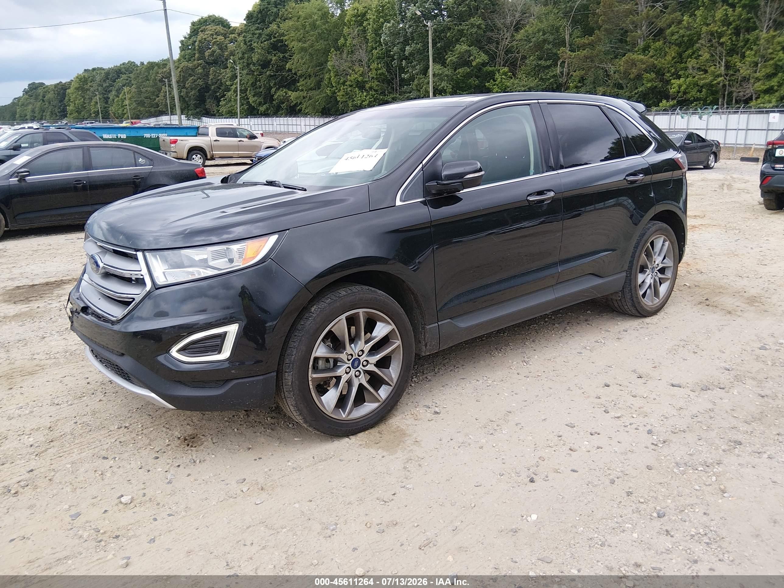 2015 Ford Edge Titanium Black vin: 2FMTK3K81FBC41192