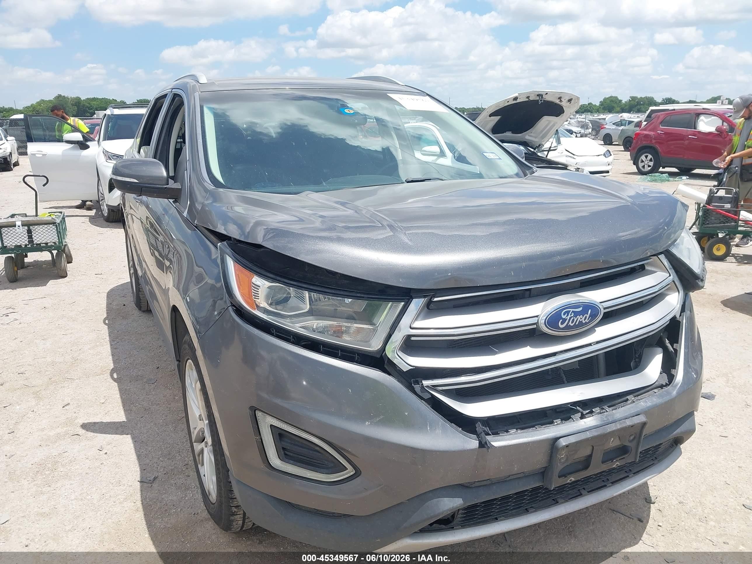 2015 Ford Edge Titanium Gray vin: 2FMTK3K82FBB27010