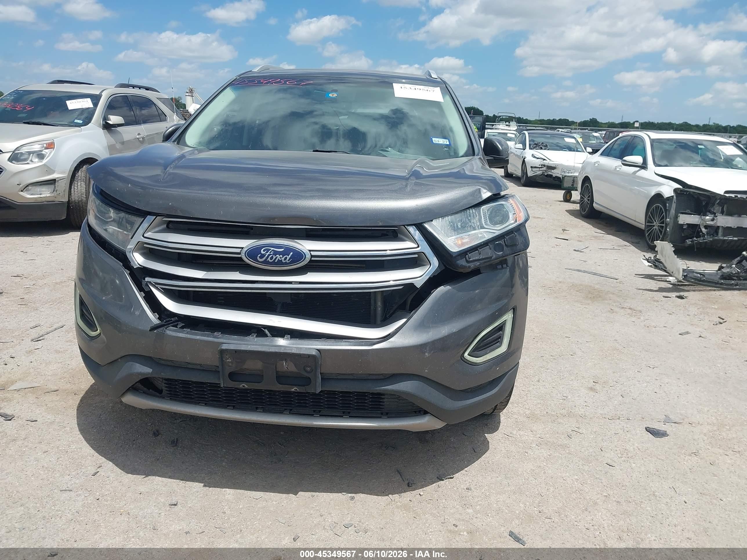 2015 Ford Edge Titanium Gray vin: 2FMTK3K82FBB27010