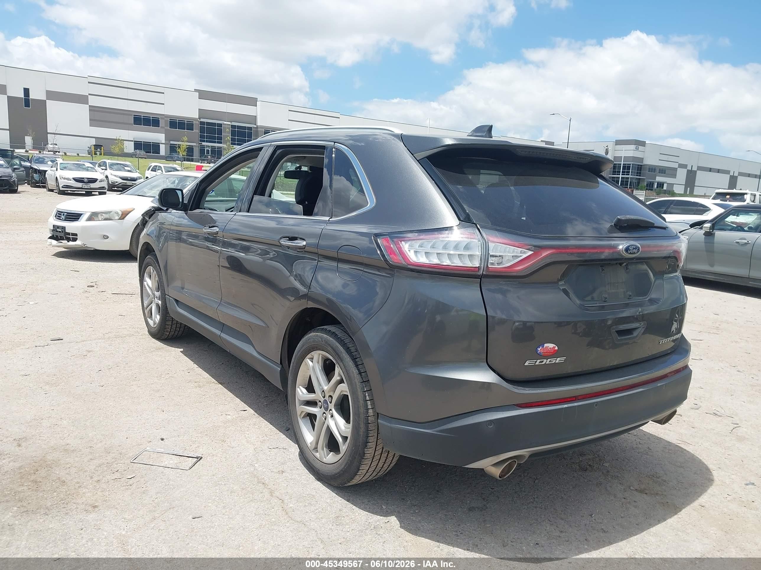2015 Ford Edge Titanium Gray vin: 2FMTK3K82FBB27010