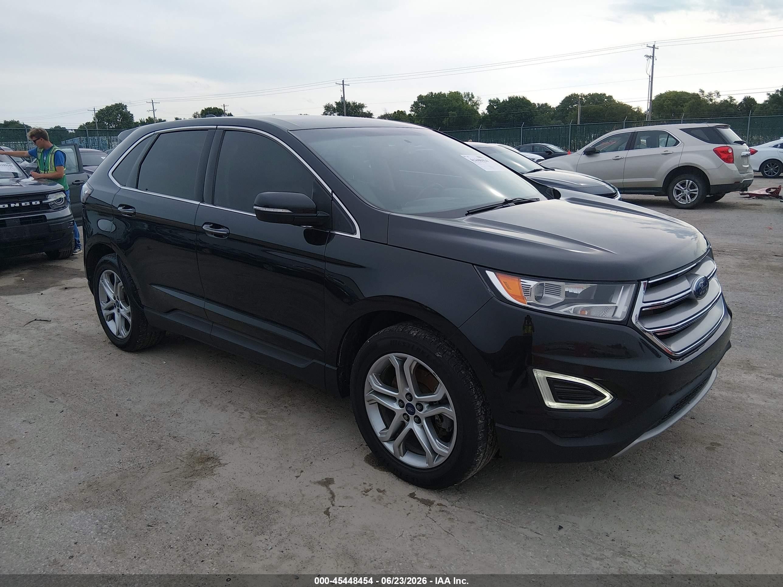 2015 Ford Edge Titanium Black vin: 2FMTK3K82FBB28710