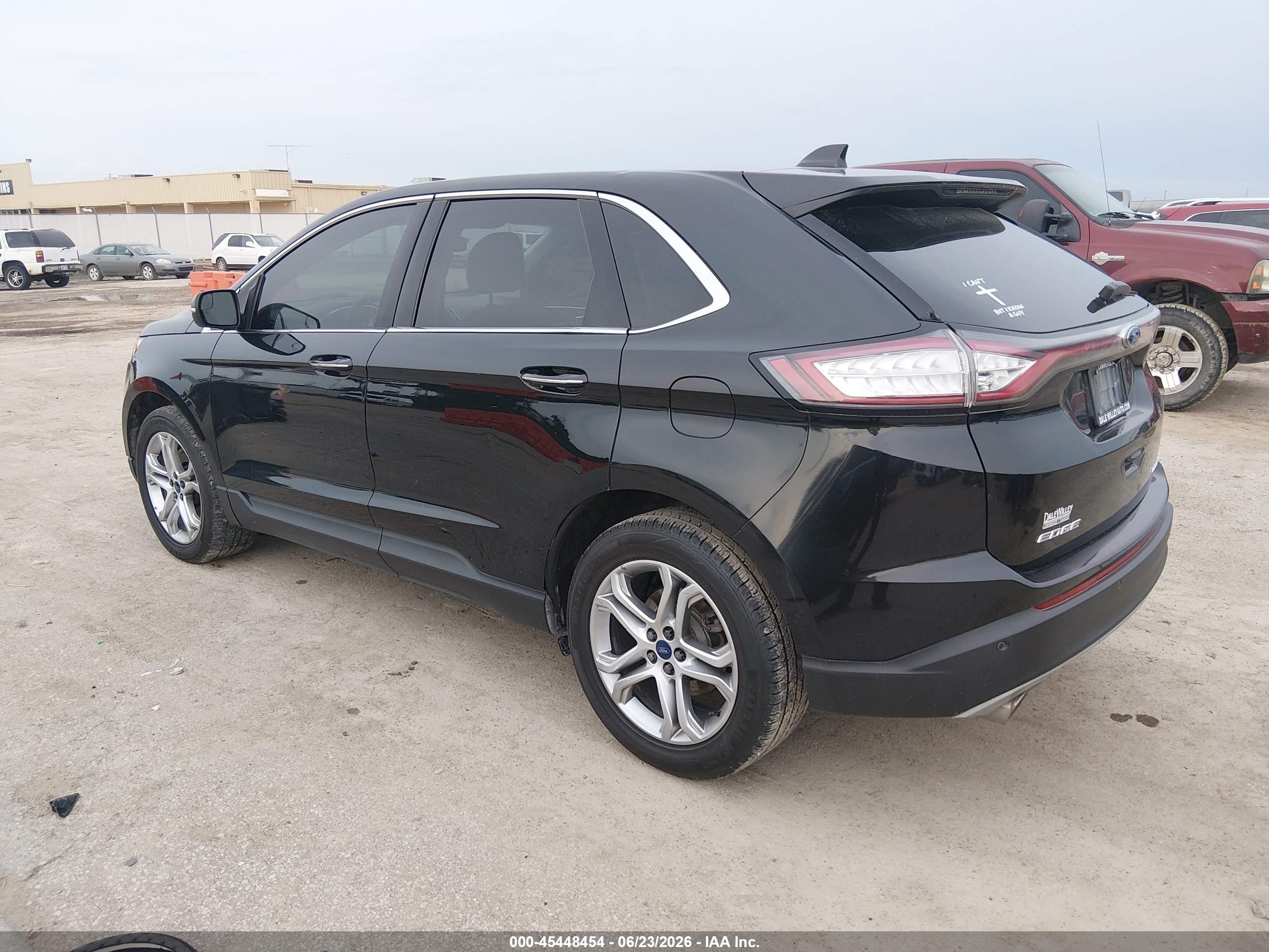 2015 Ford Edge Titanium Black vin: 2FMTK3K82FBB28710