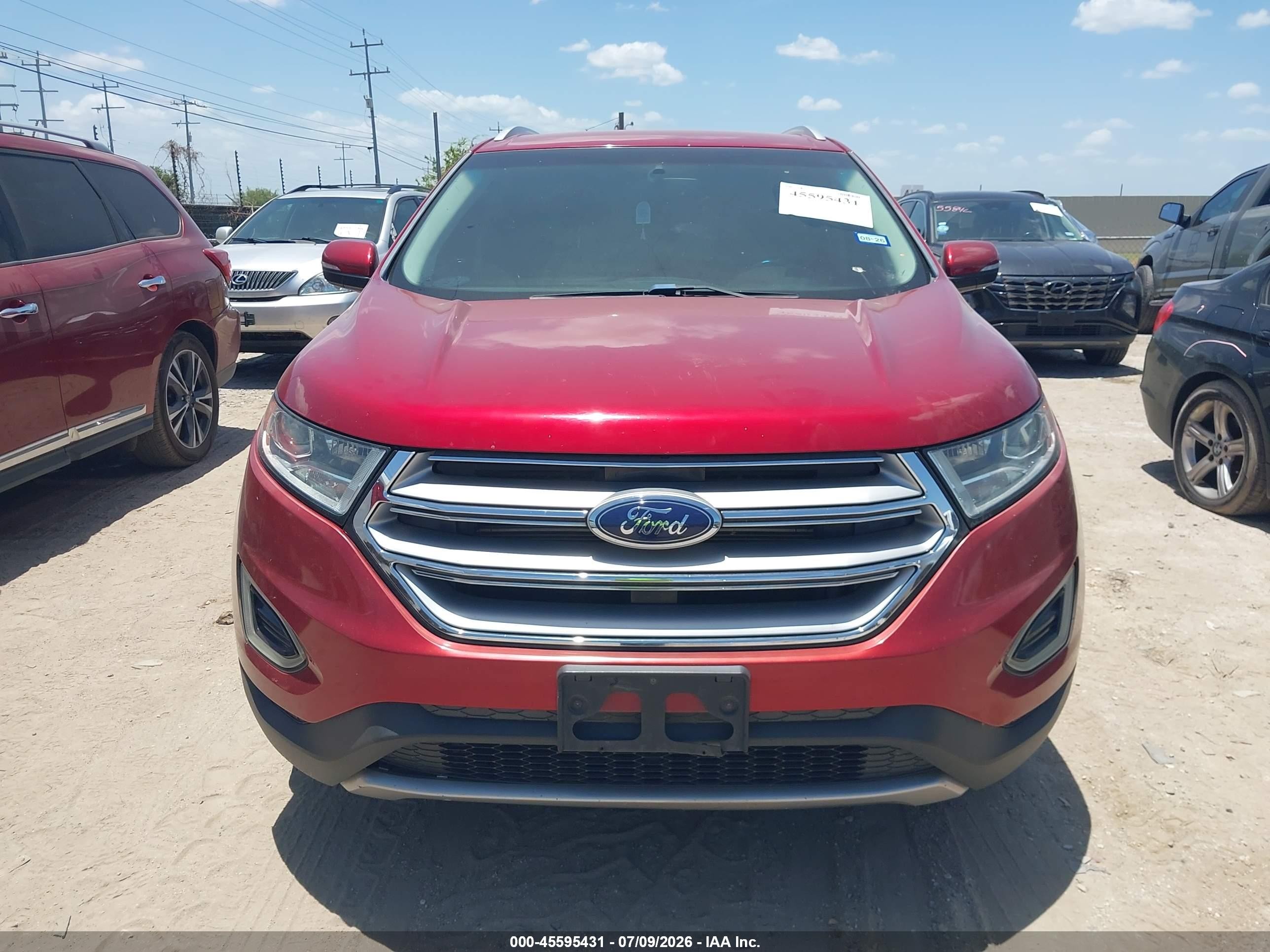 2015 Ford Edge Titanium Red vin: 2FMTK3K82FBB38444