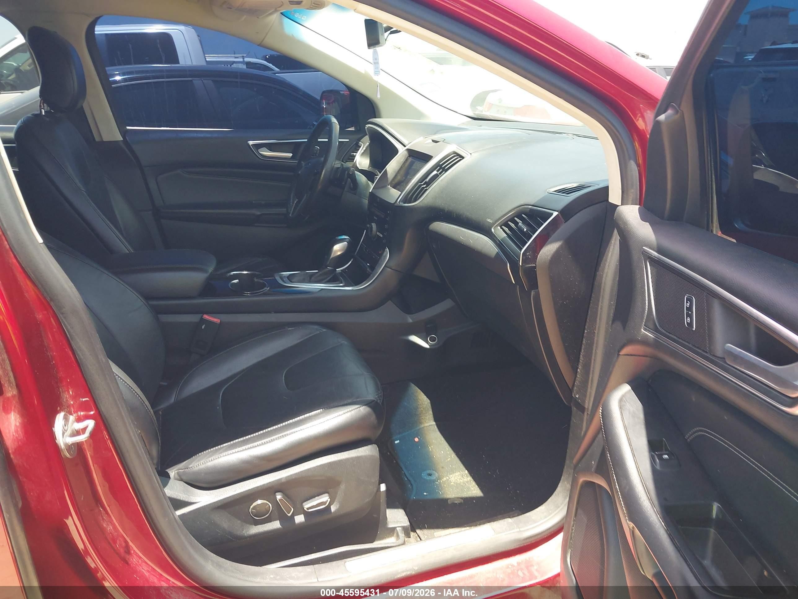 2015 Ford Edge Titanium Red vin: 2FMTK3K82FBB38444
