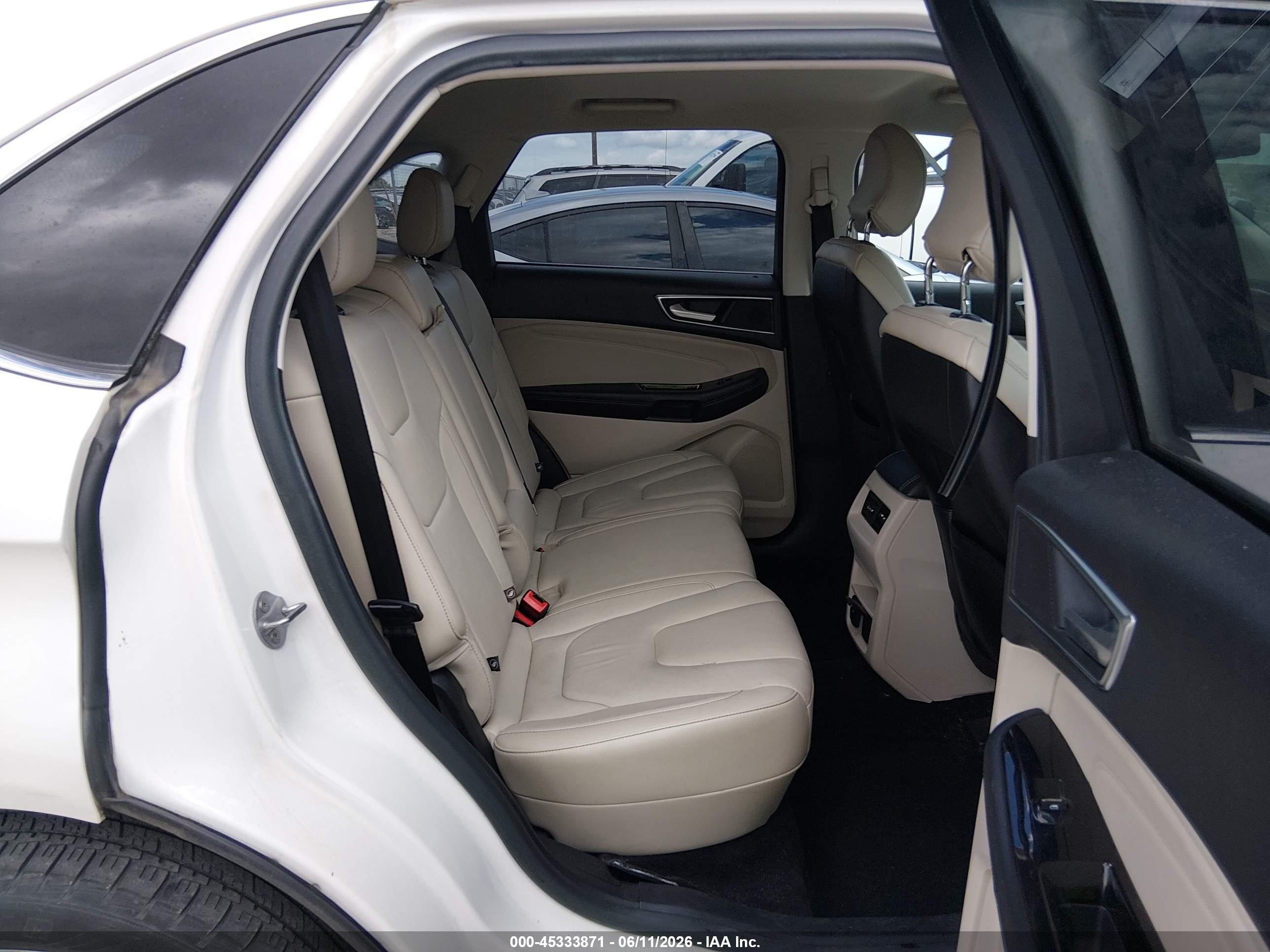 2015 Ford Edge Titanium White vin: 2FMTK3K82FBC26300