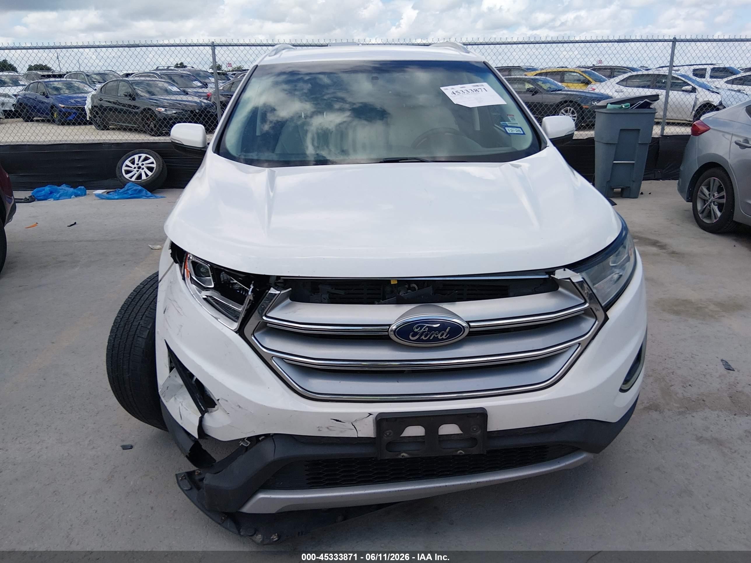 2015 Ford Edge Titanium White vin: 2FMTK3K82FBC26300