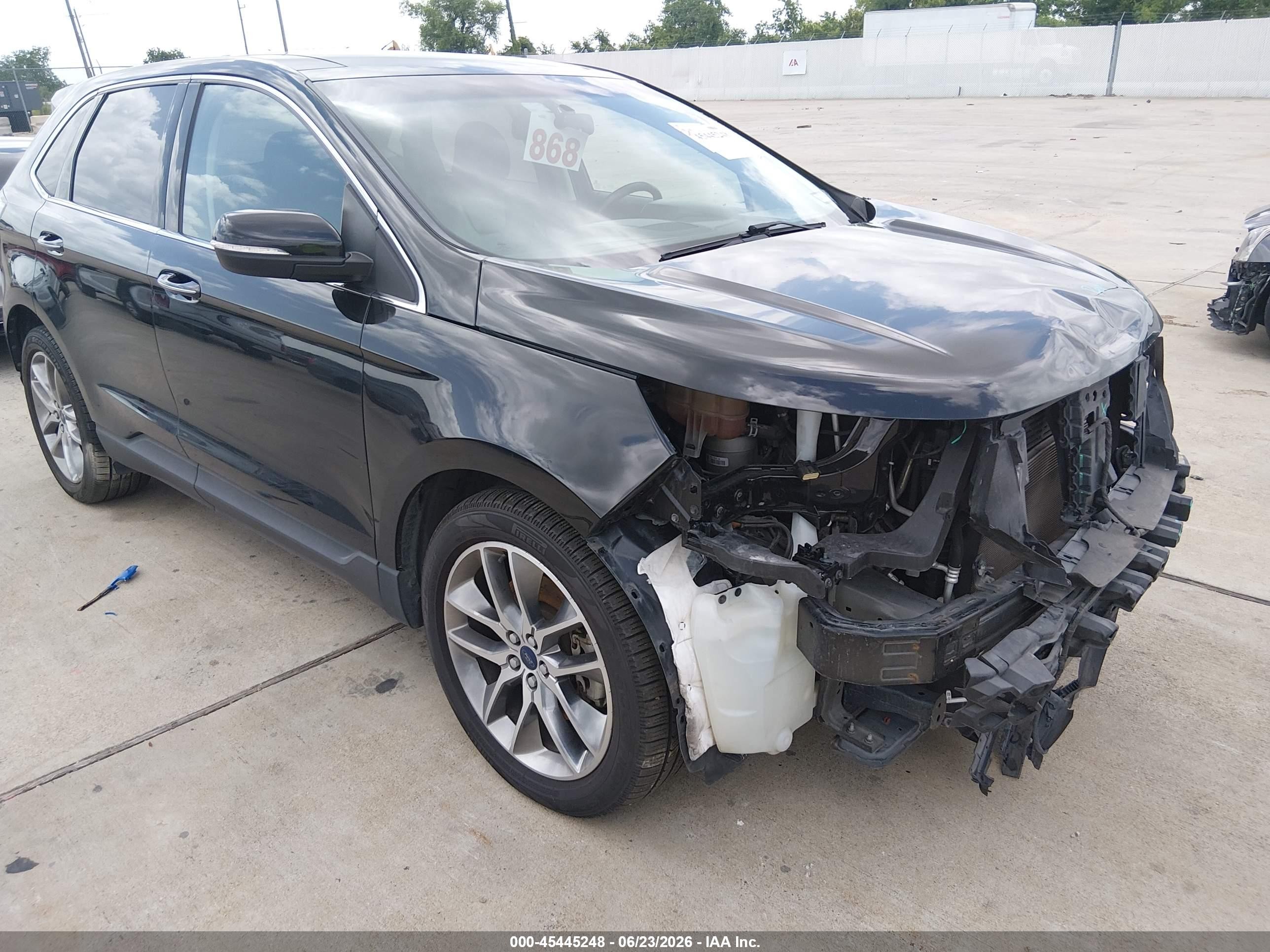 2015 Ford Edge Titanium Black vin: 2FMTK3K82FBC26362