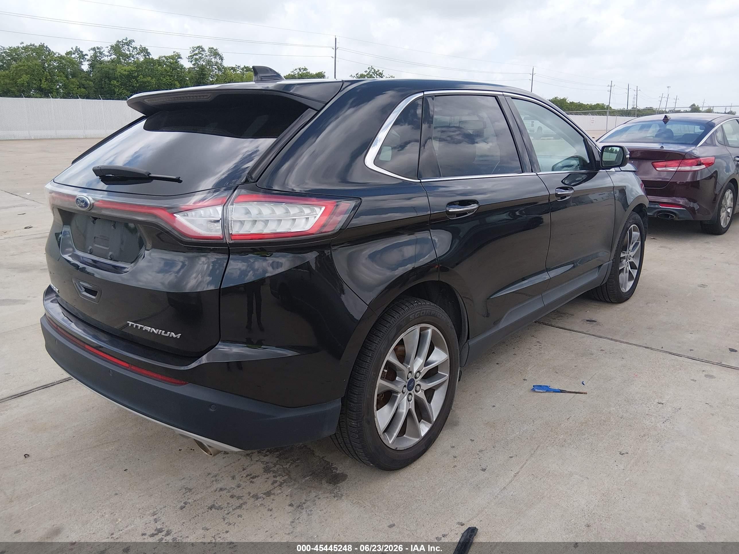 2015 Ford Edge Titanium Black vin: 2FMTK3K82FBC26362