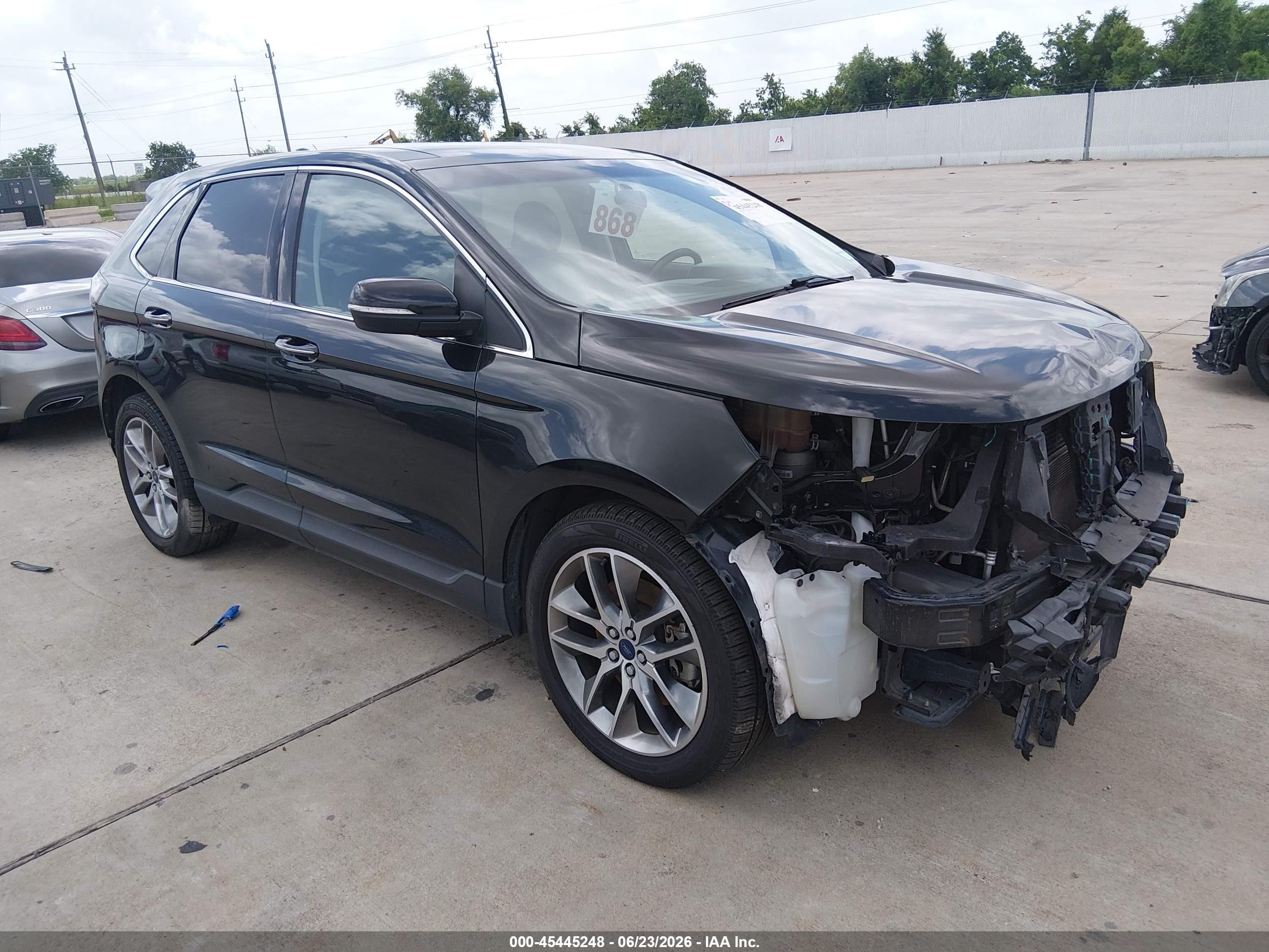 2015 Ford Edge Titanium Black vin: 2FMTK3K82FBC26362