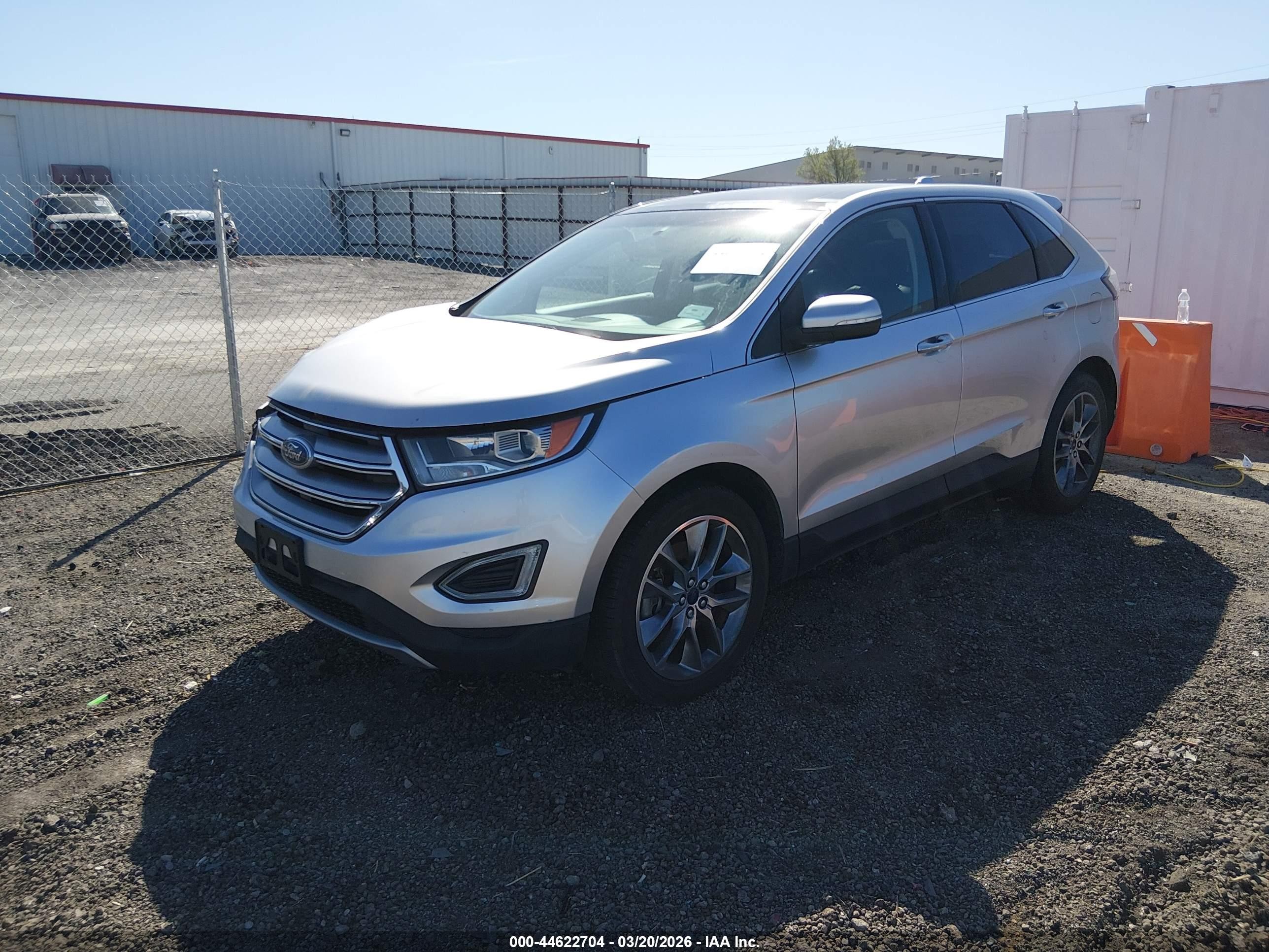 2015 Ford Edge Titanium Silver vin: 2FMTK3K83FBB15738