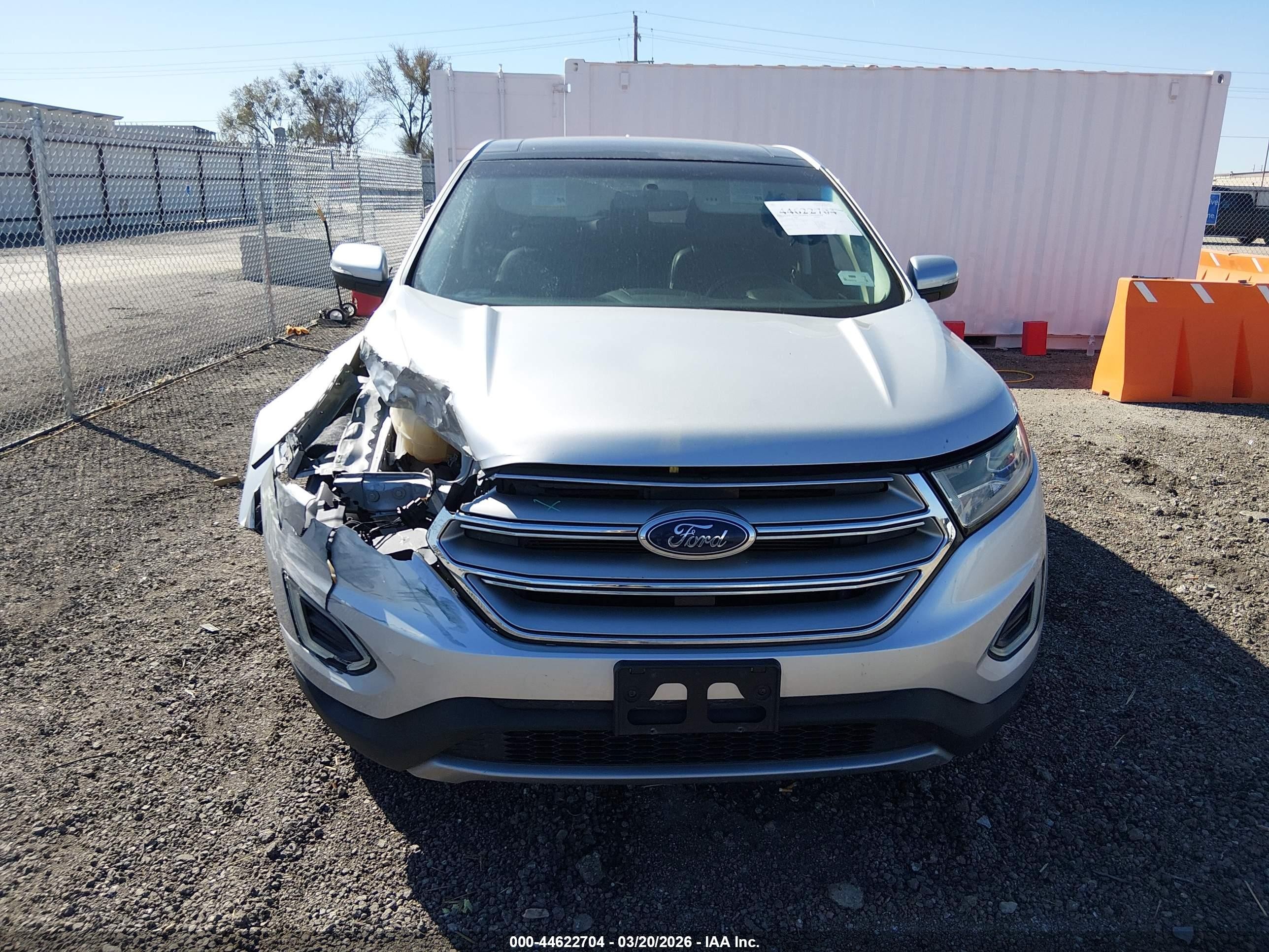 2015 Ford Edge Titanium Silver vin: 2FMTK3K83FBB15738