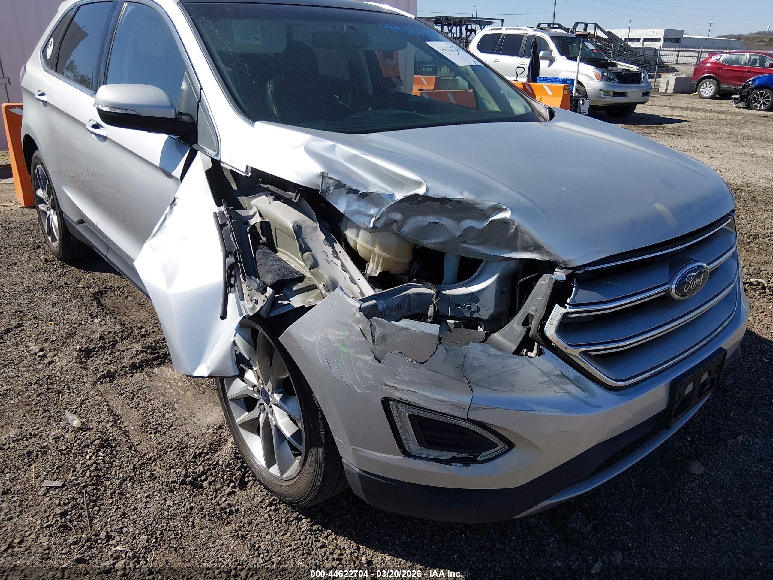 2015 Ford Edge Titanium Silver vin: 2FMTK3K83FBB15738