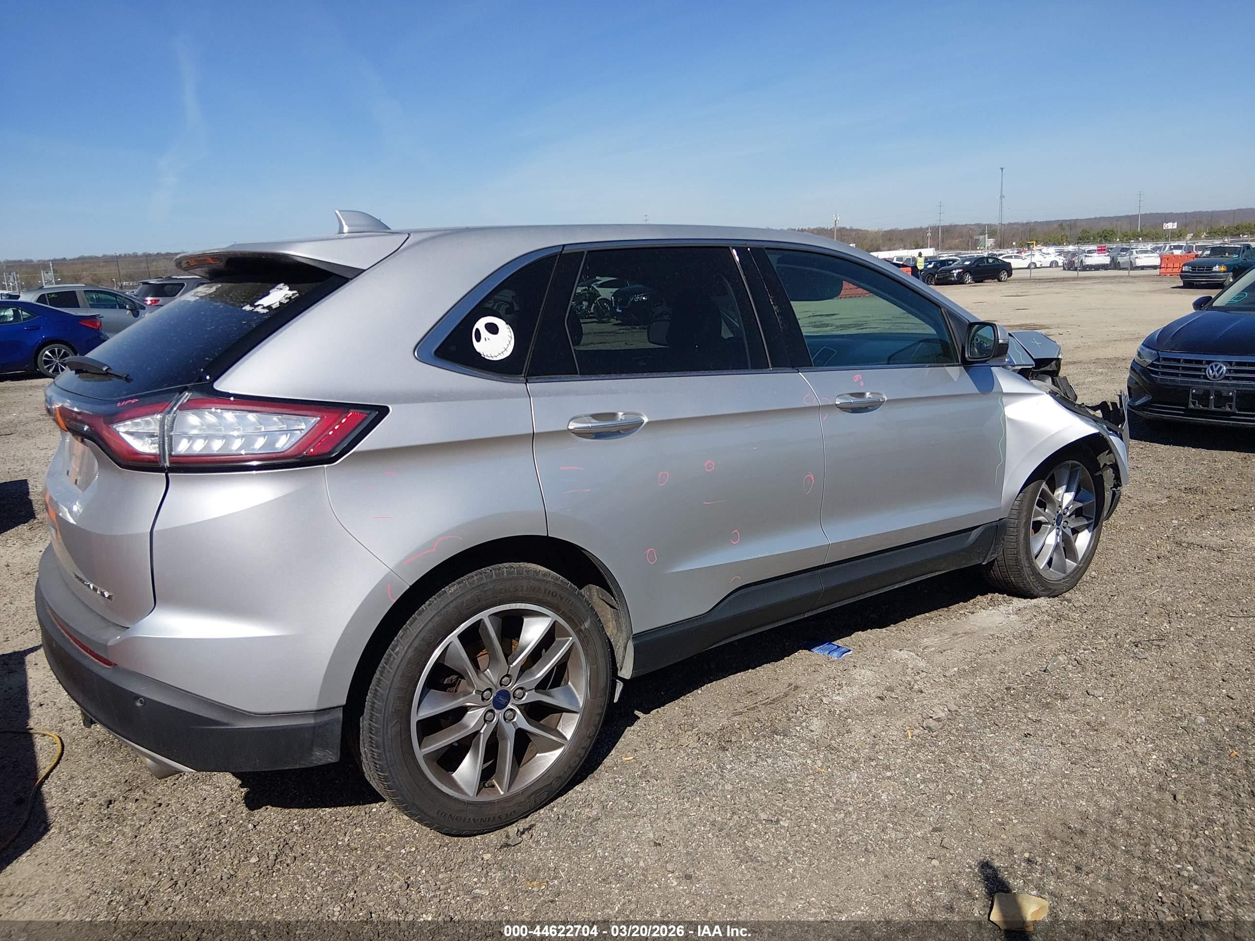 2015 Ford Edge Titanium Silver vin: 2FMTK3K83FBB15738