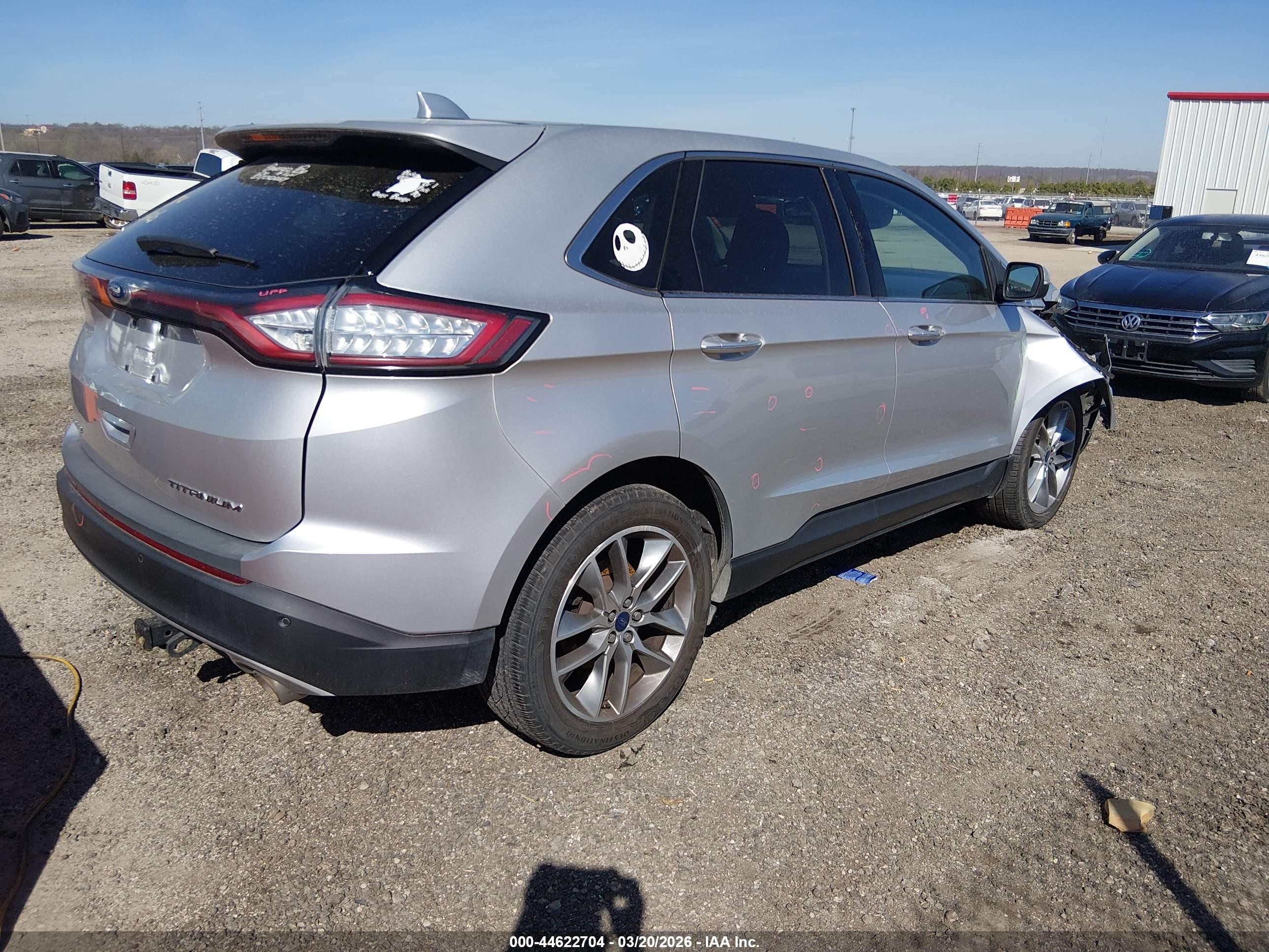 2015 Ford Edge Titanium Silver vin: 2FMTK3K83FBB15738
