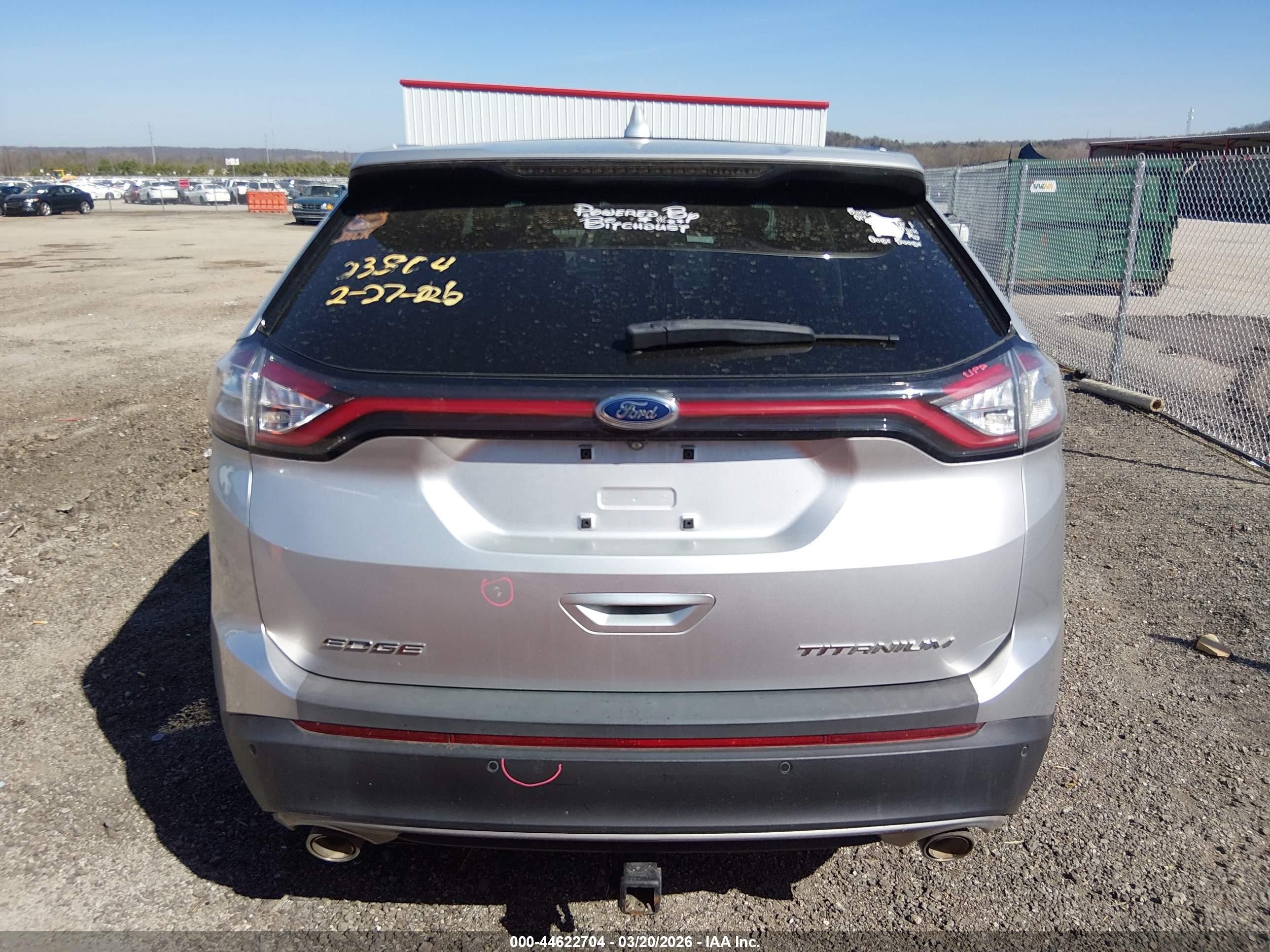 2015 Ford Edge Titanium Silver vin: 2FMTK3K83FBB15738