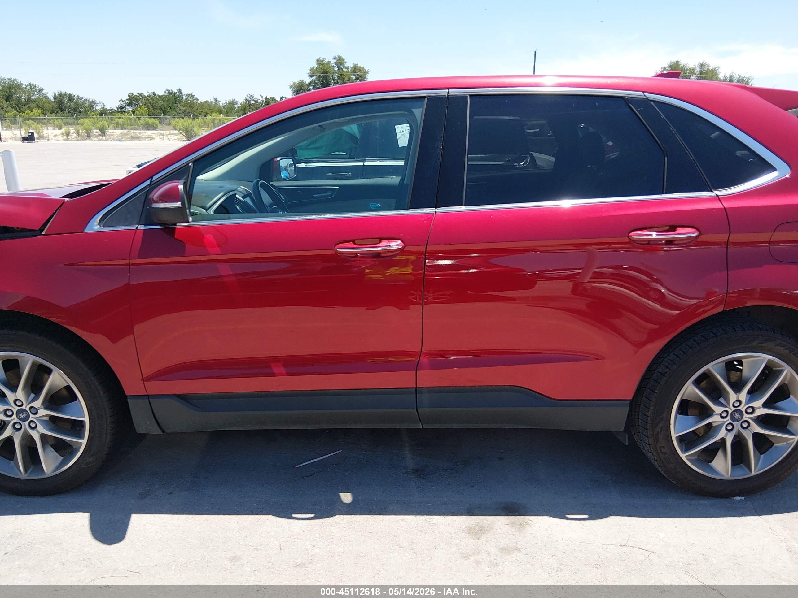 2015 Ford Edge Titanium Red vin: 2FMTK3K83FBB66558