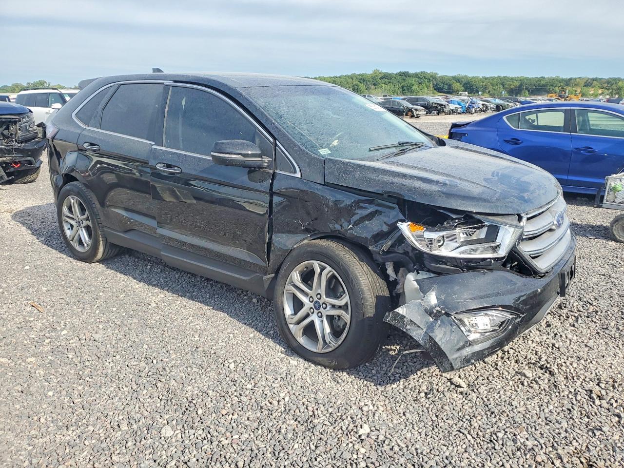 2015 Ford Edge Titanium Black vin: 2FMTK3K83FBC39539