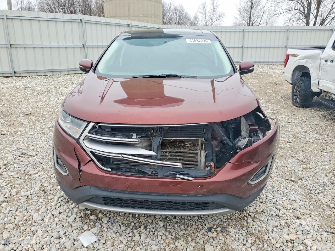 2015 Ford Edge Titanium Burgundy vin: 2FMTK3K84FBB89895