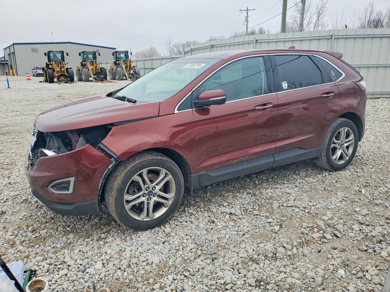 2015 Ford Edge Titanium Burgundy vin: 2FMTK3K84FBB89895