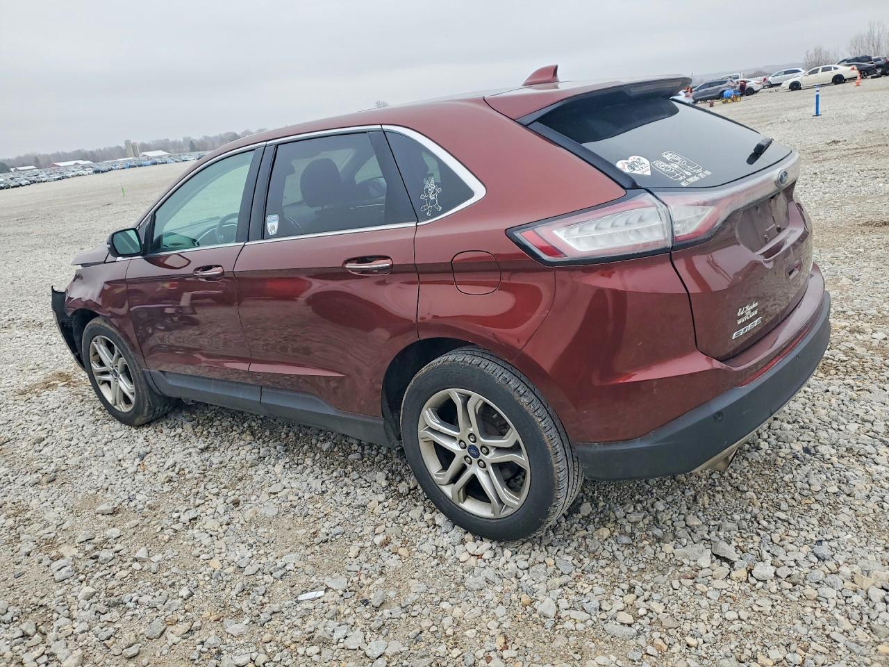 2015 Ford Edge Titanium Burgundy vin: 2FMTK3K84FBB89895