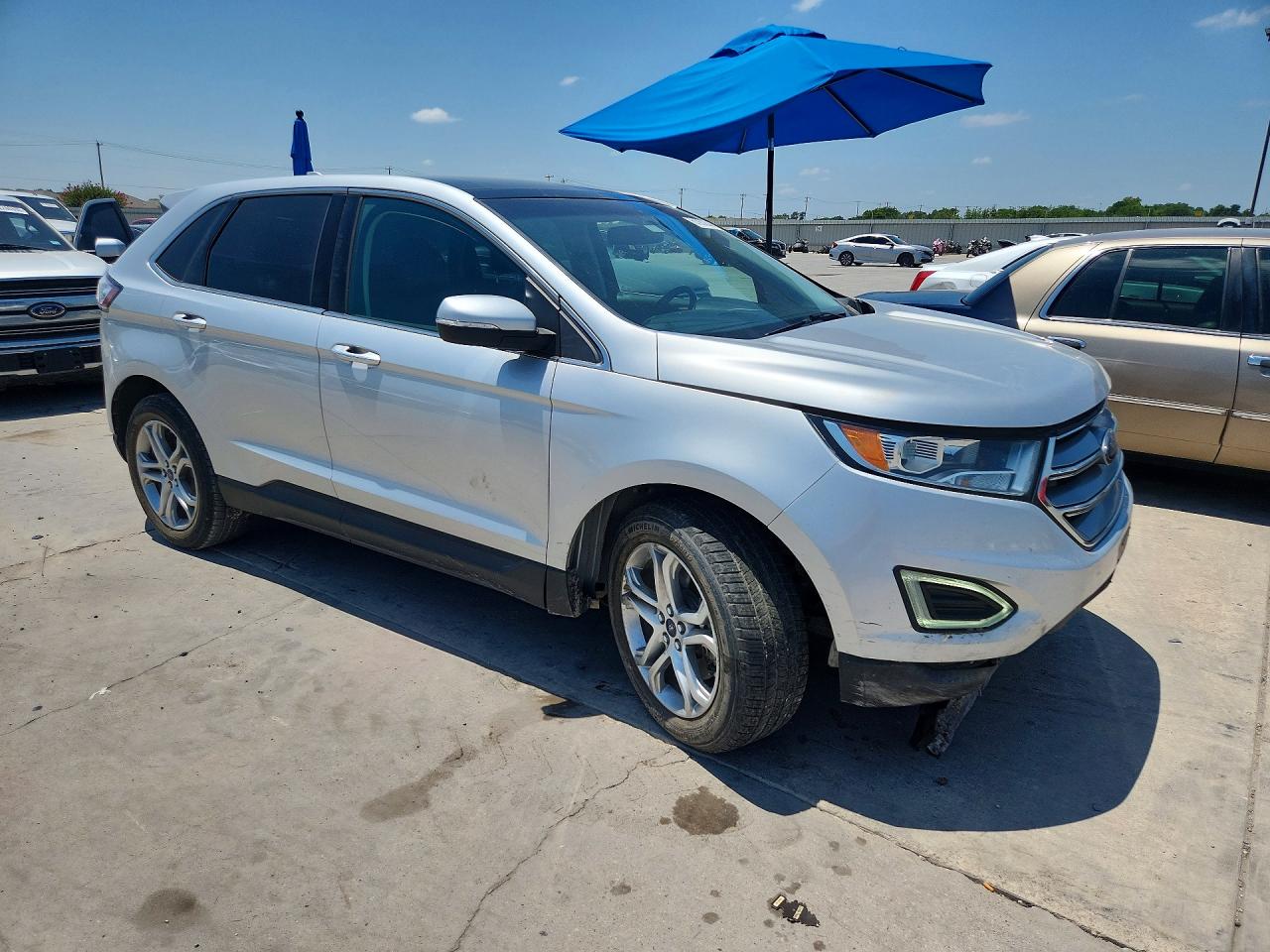 2015 Ford Edge Titanium Silver vin: 2FMTK3K85FBB31021