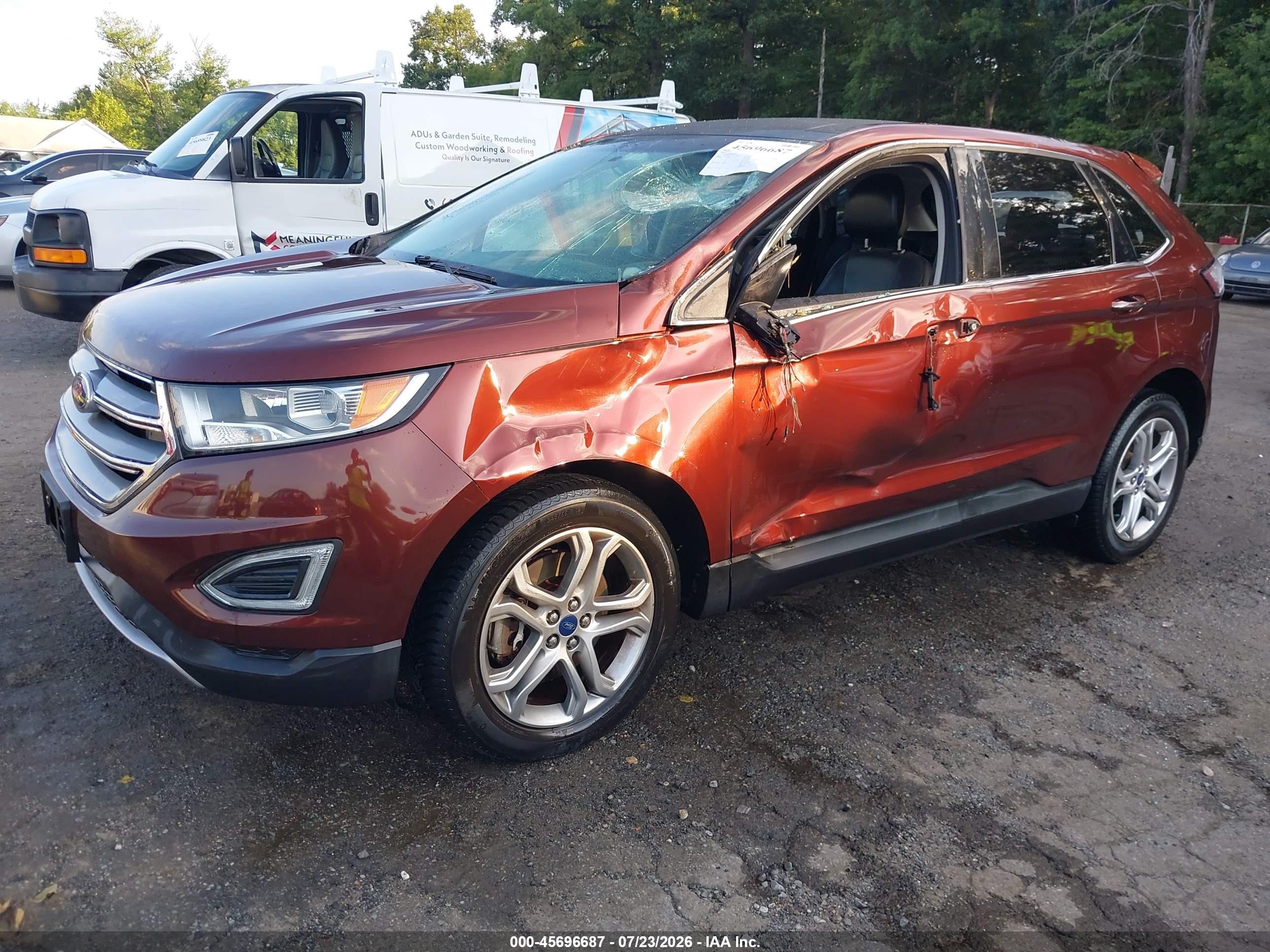2015 Ford Edge Titanium Orange vin: 2FMTK3K85FBB89663