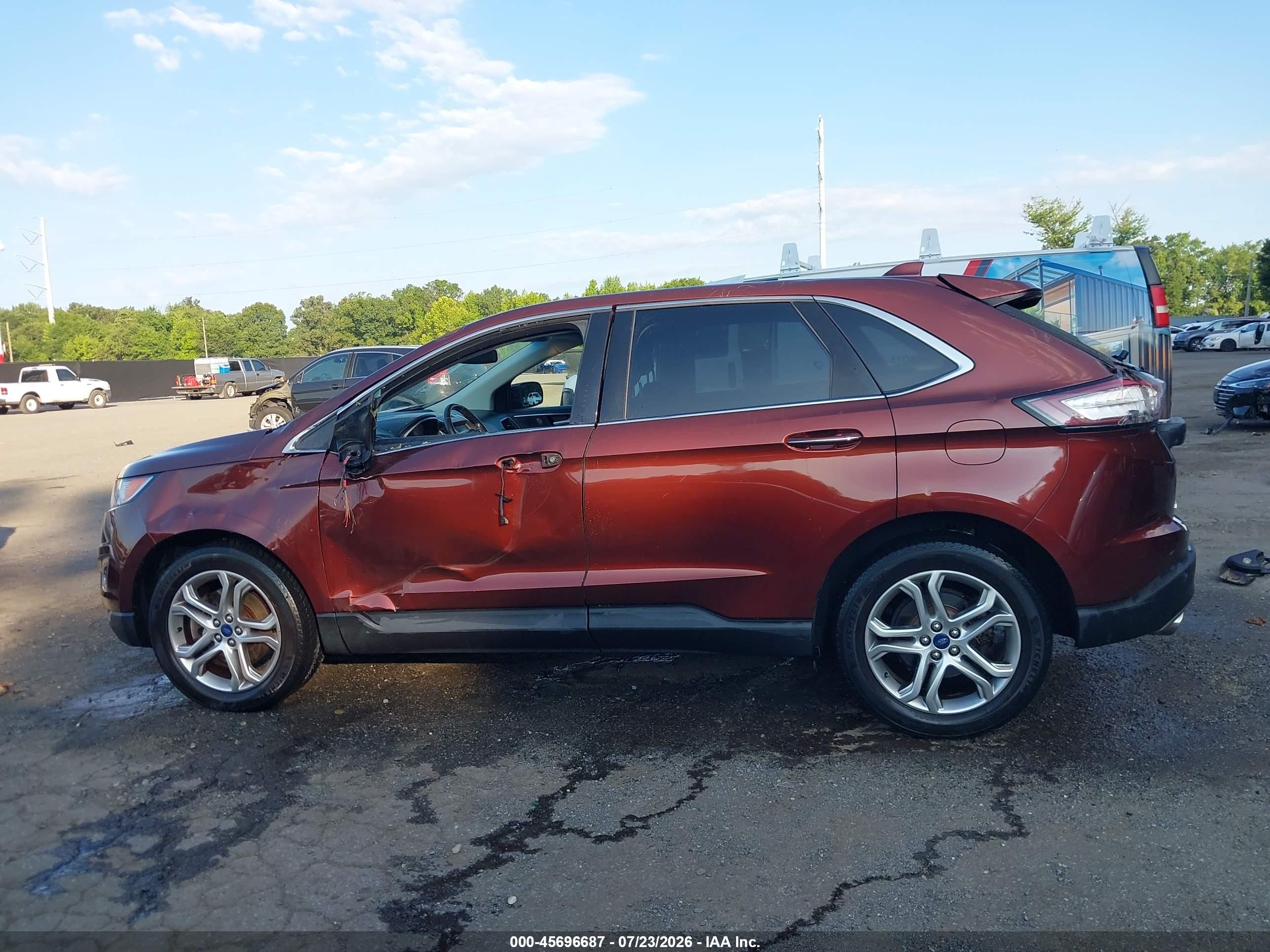 2015 Ford Edge Titanium Orange vin: 2FMTK3K85FBB89663