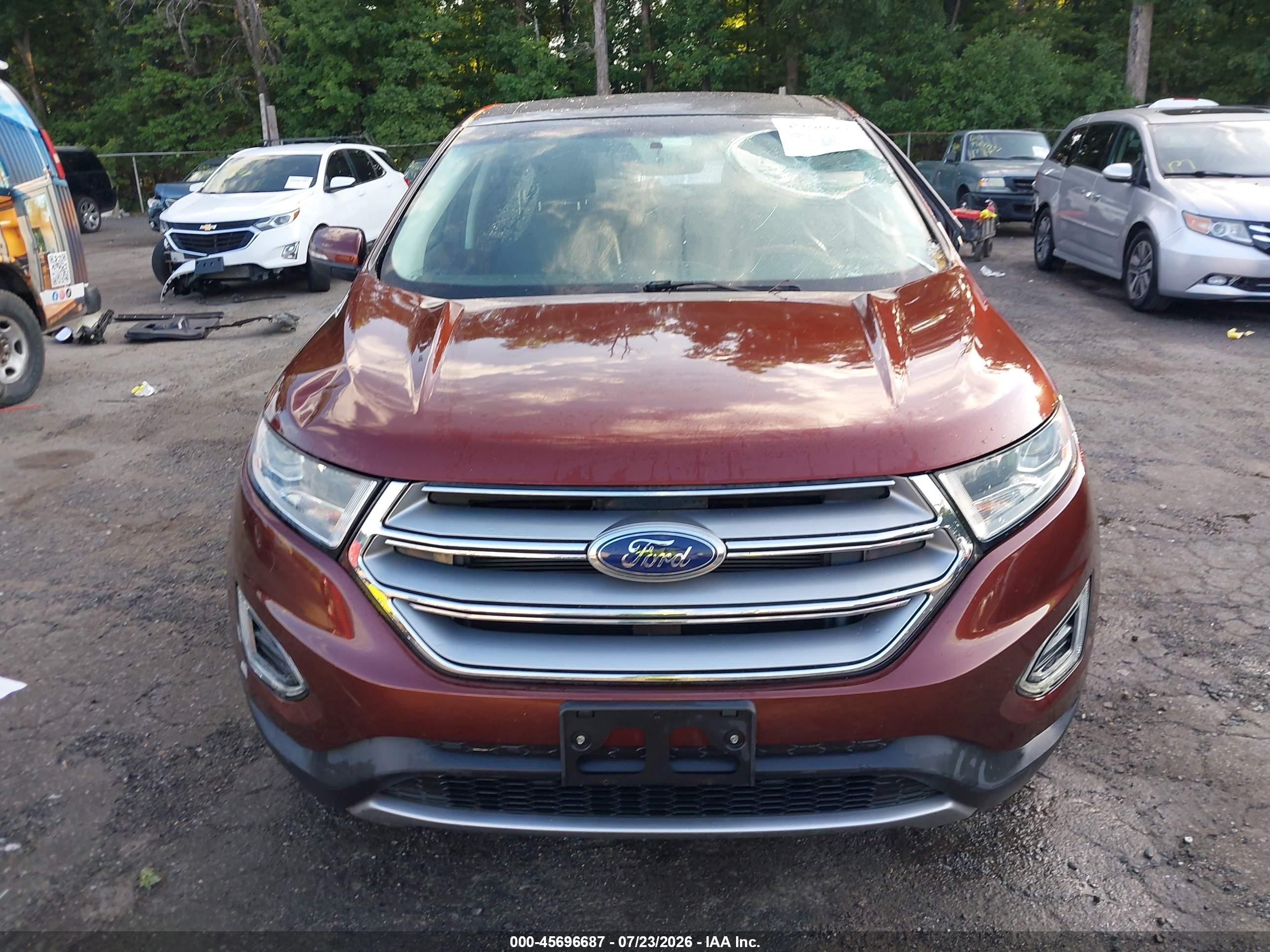2015 Ford Edge Titanium Orange vin: 2FMTK3K85FBB89663