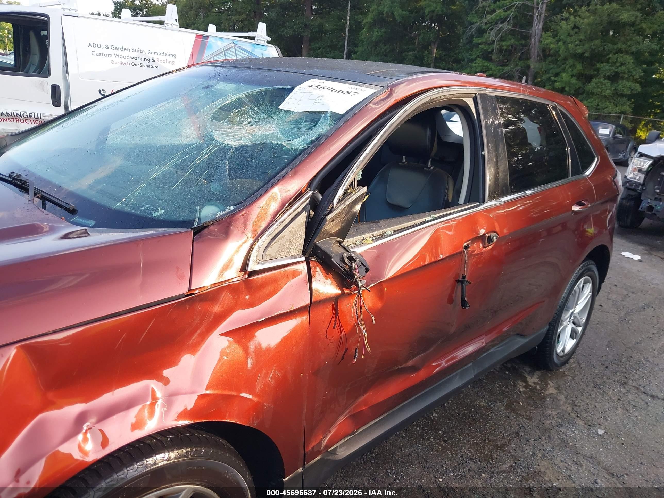 2015 Ford Edge Titanium Orange vin: 2FMTK3K85FBB89663