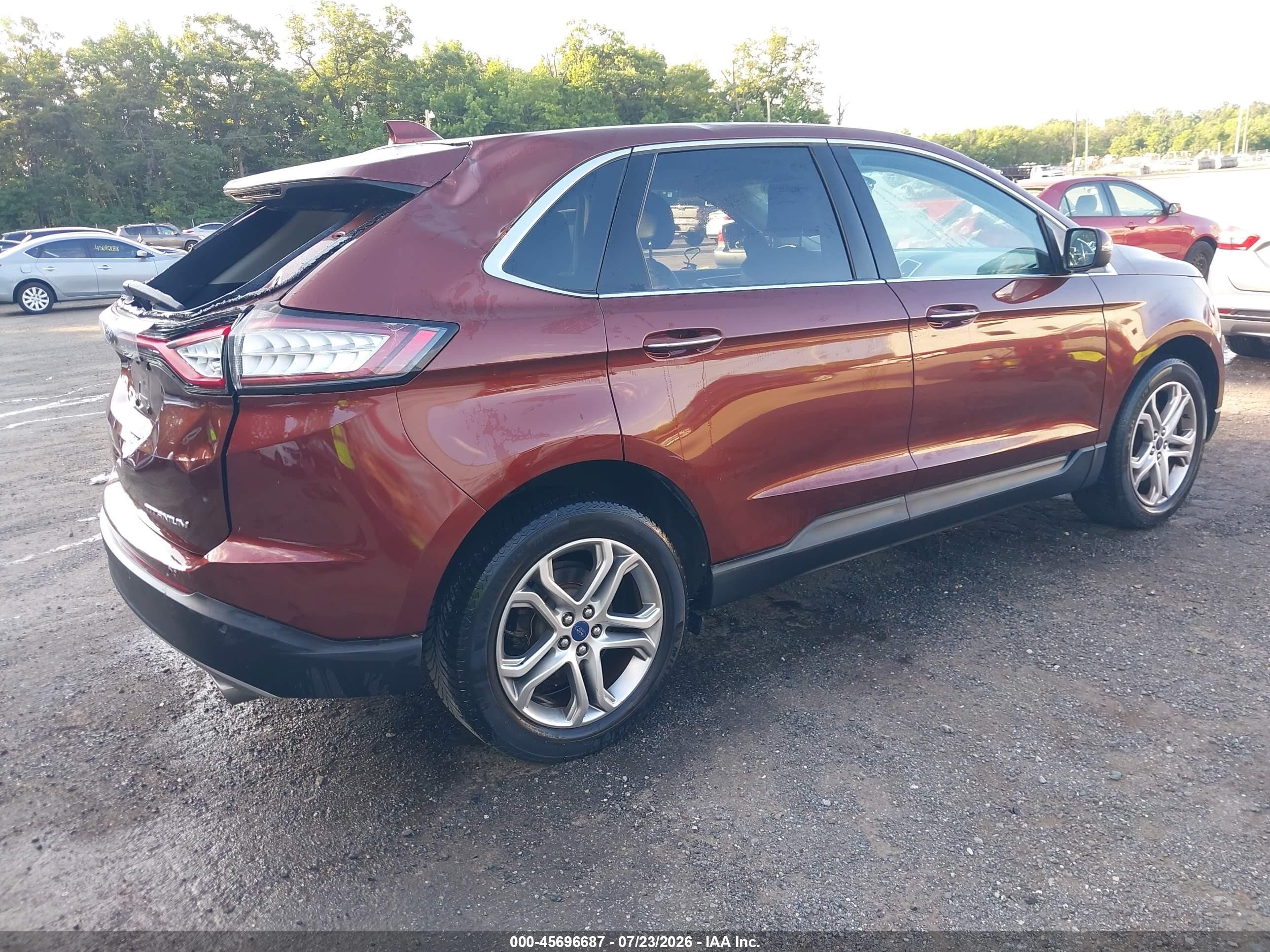 2015 Ford Edge Titanium Orange vin: 2FMTK3K85FBB89663