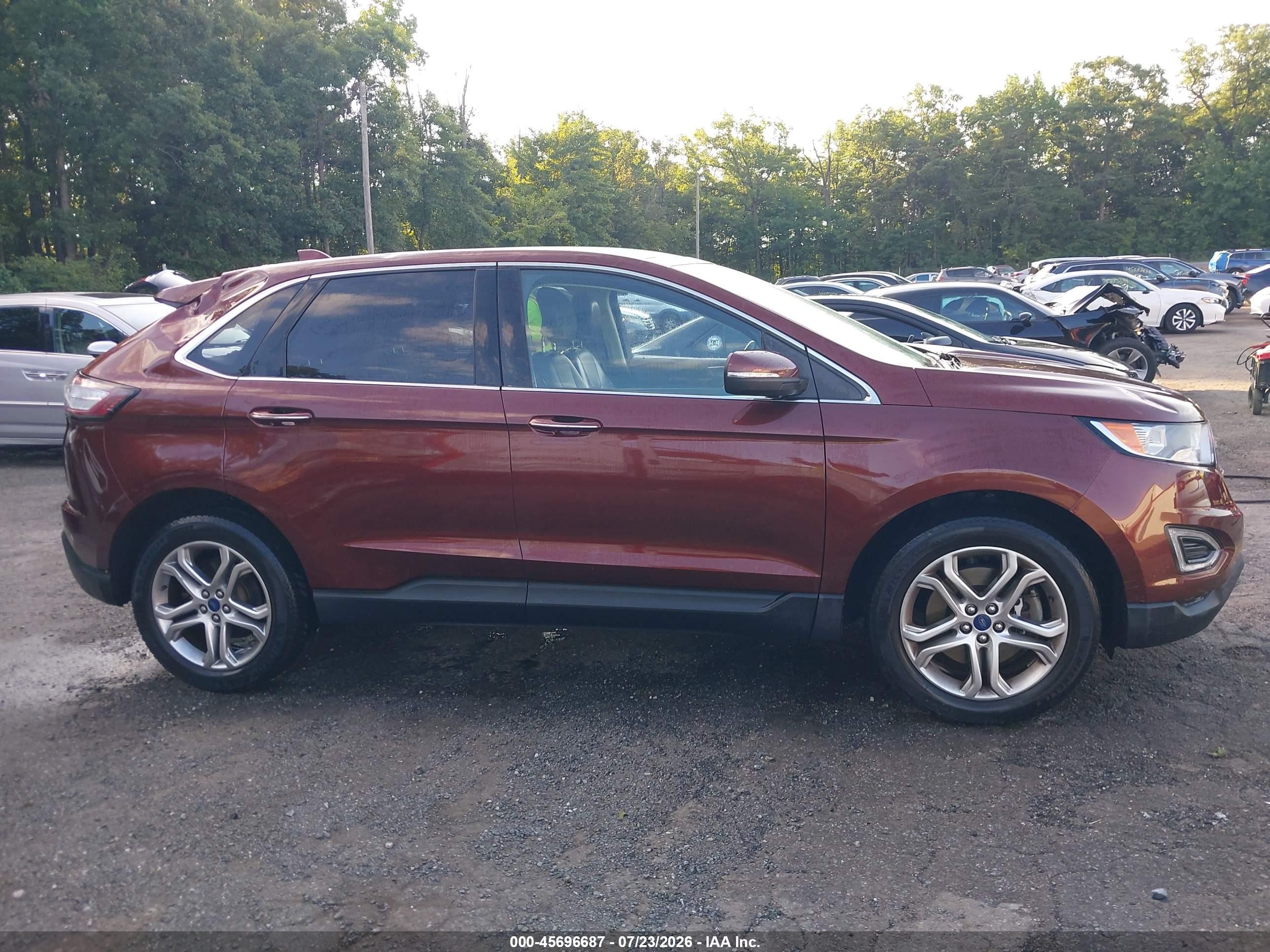 2015 Ford Edge Titanium Orange vin: 2FMTK3K85FBB89663