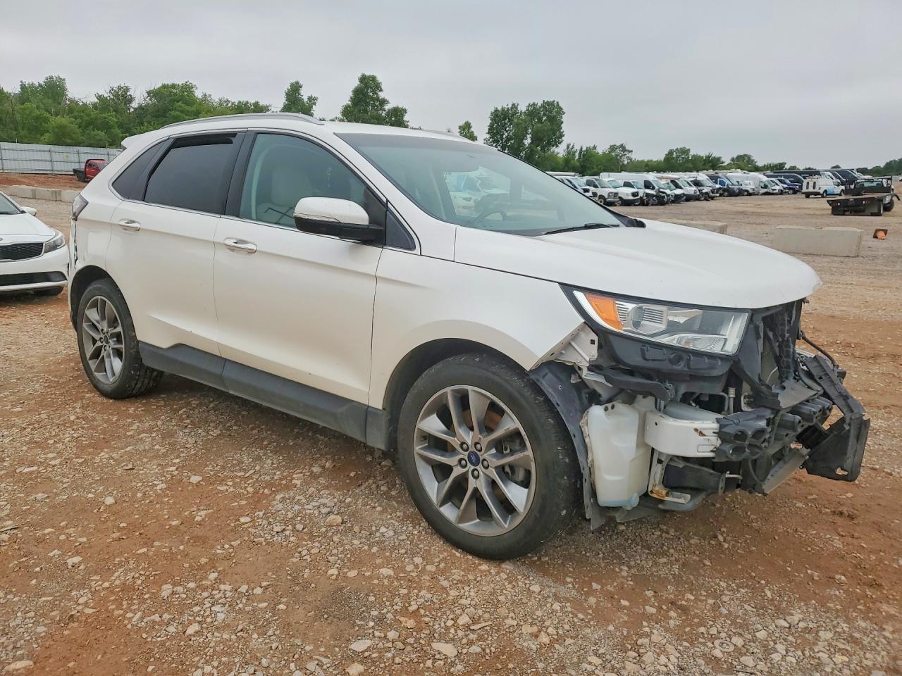 2015 Ford Edge Titanium White vin: 2FMTK3K85FBC38988