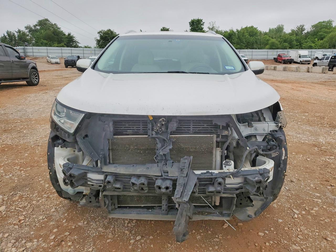 2015 Ford Edge Titanium White vin: 2FMTK3K85FBC38988