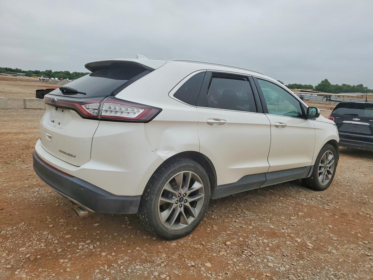 2015 Ford Edge Titanium White vin: 2FMTK3K85FBC38988
