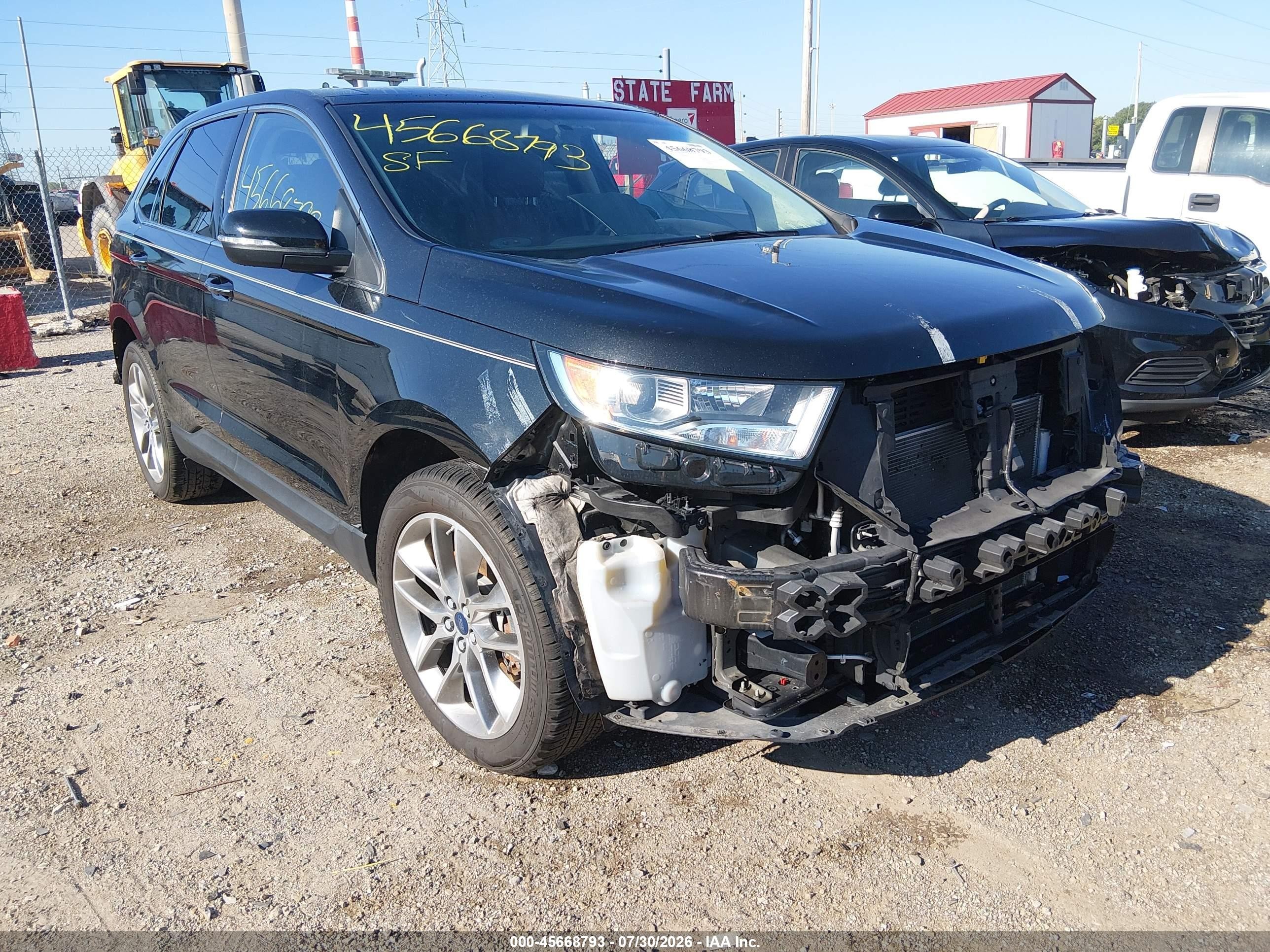 2015 Ford Edge Titanium Black vin: 2FMTK3K86FBB89557
