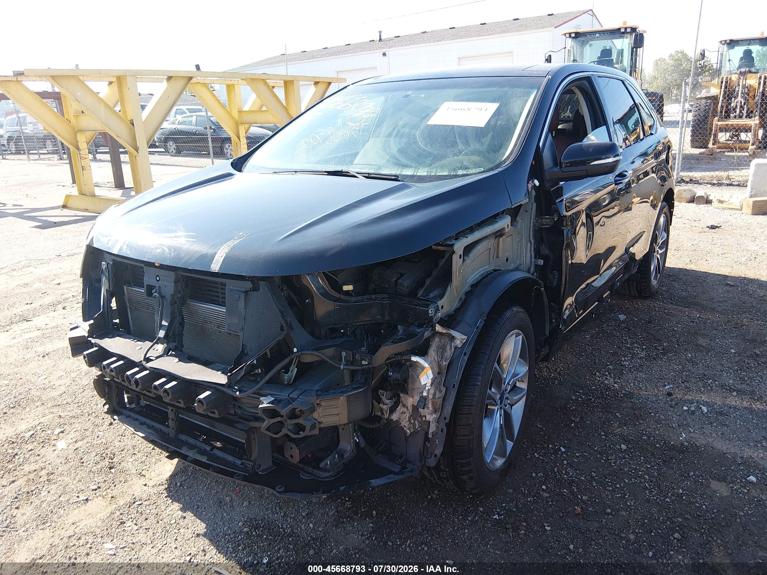 2015 Ford Edge Titanium Black vin: 2FMTK3K86FBB89557