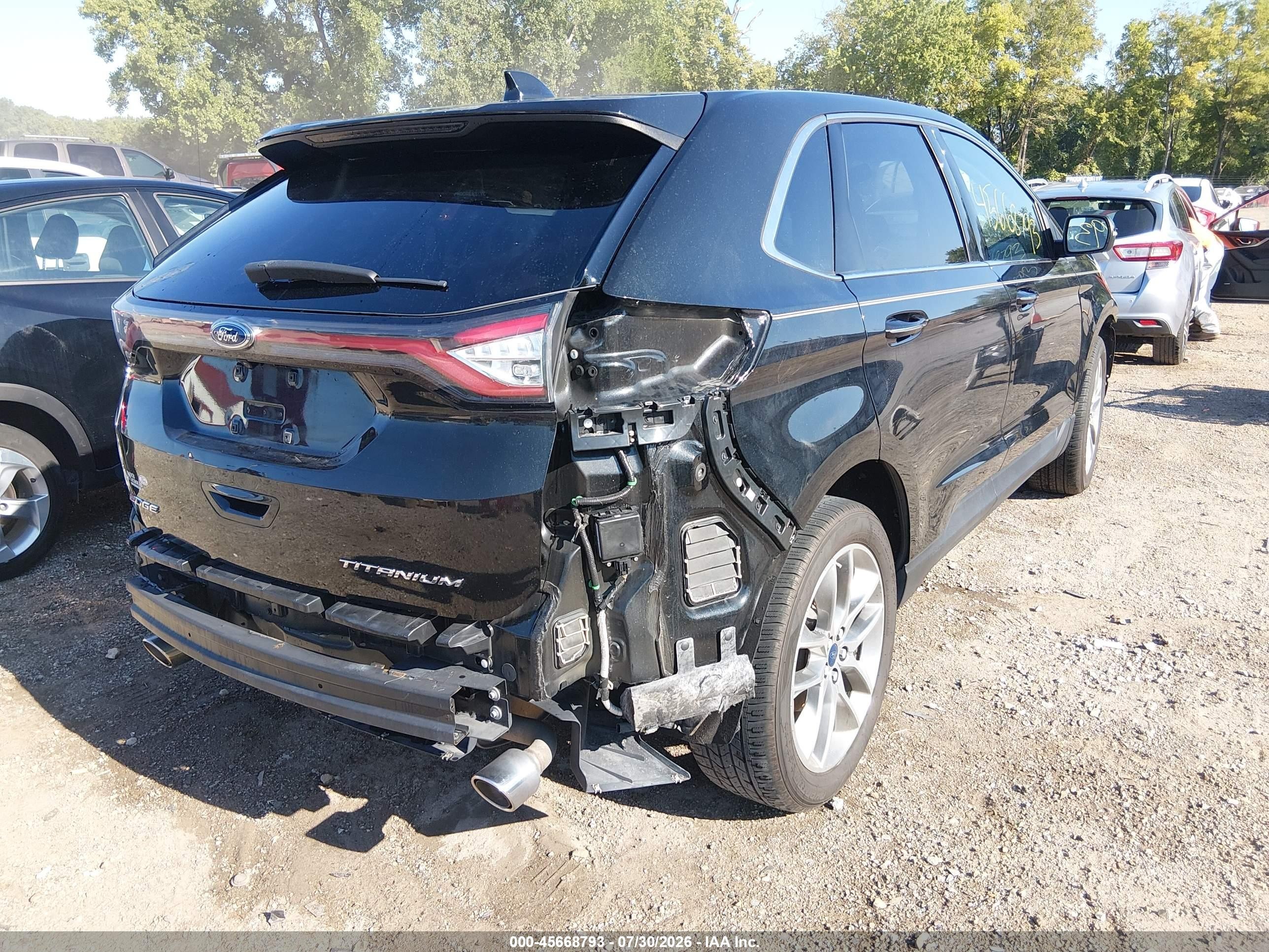 2015 Ford Edge Titanium Black vin: 2FMTK3K86FBB89557