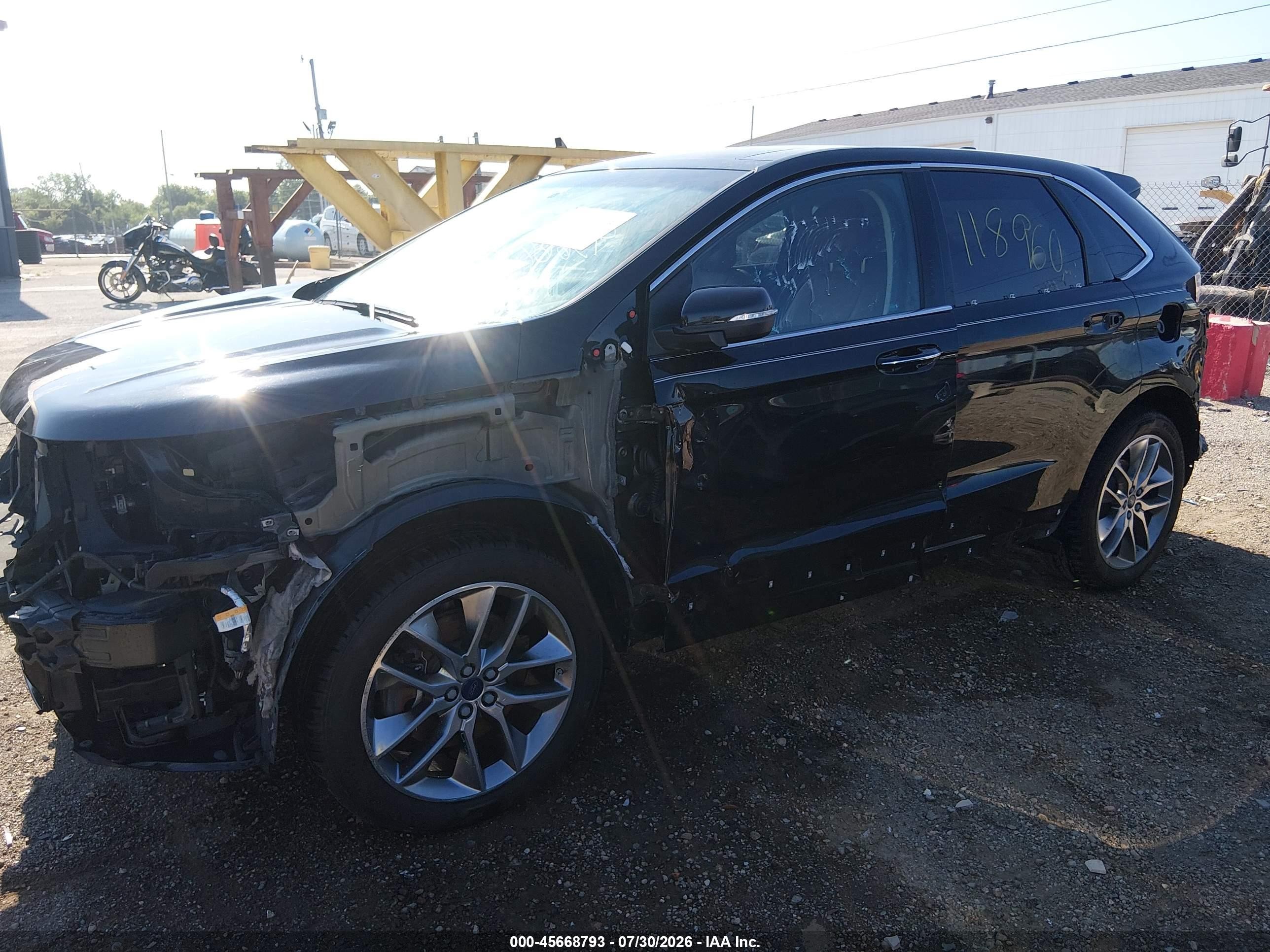 2015 Ford Edge Titanium Black vin: 2FMTK3K86FBB89557
