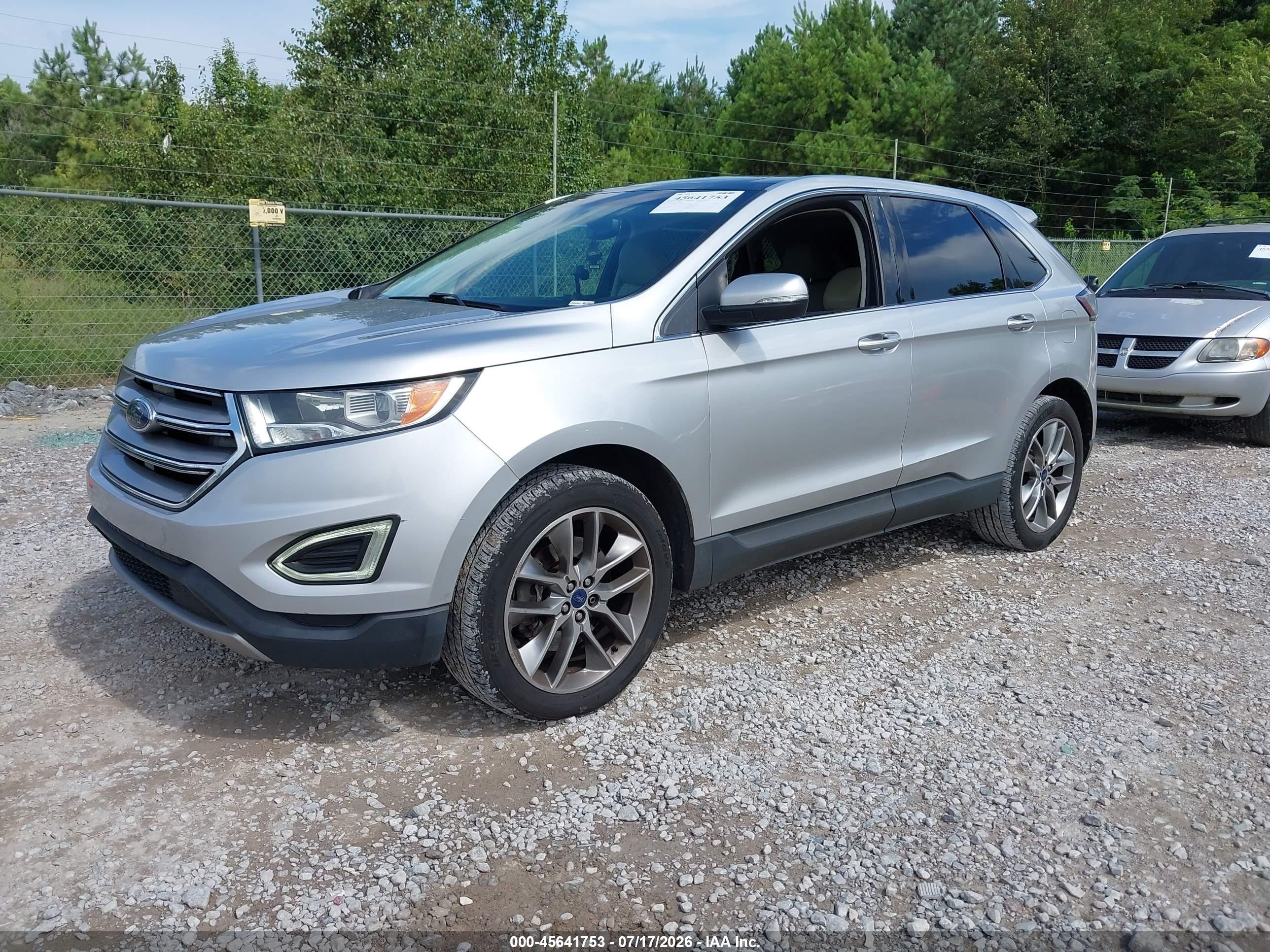 2015 Ford Edge Titanium Silver vin: 2FMTK3K86FBC09306