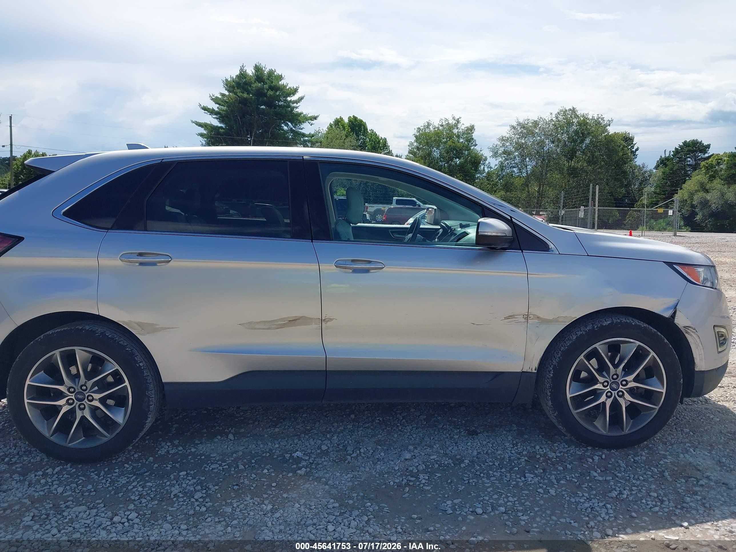 2015 Ford Edge Titanium Silver vin: 2FMTK3K86FBC09306