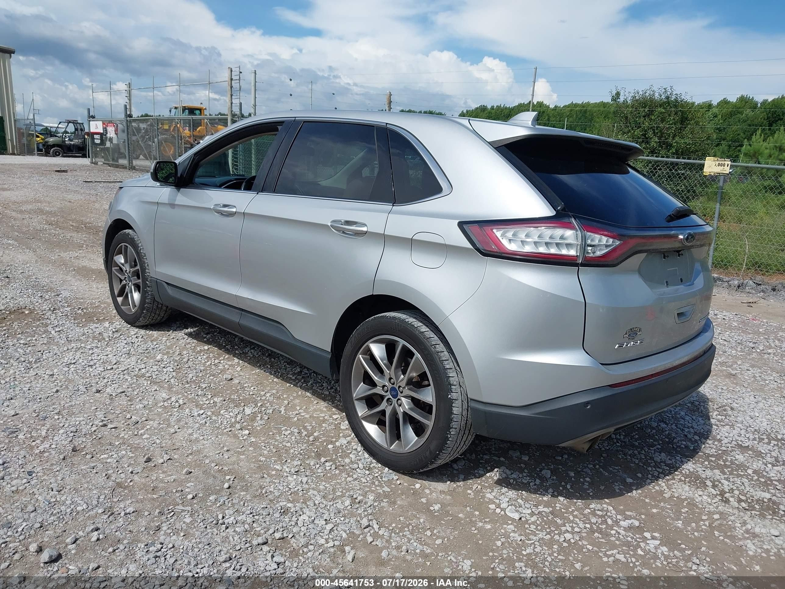 2015 Ford Edge Titanium Silver vin: 2FMTK3K86FBC09306