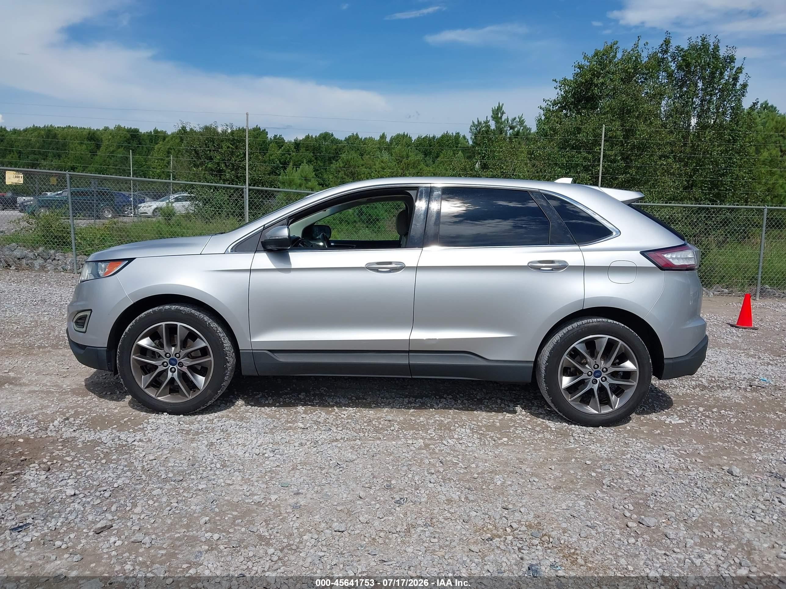 2015 Ford Edge Titanium Silver vin: 2FMTK3K86FBC09306