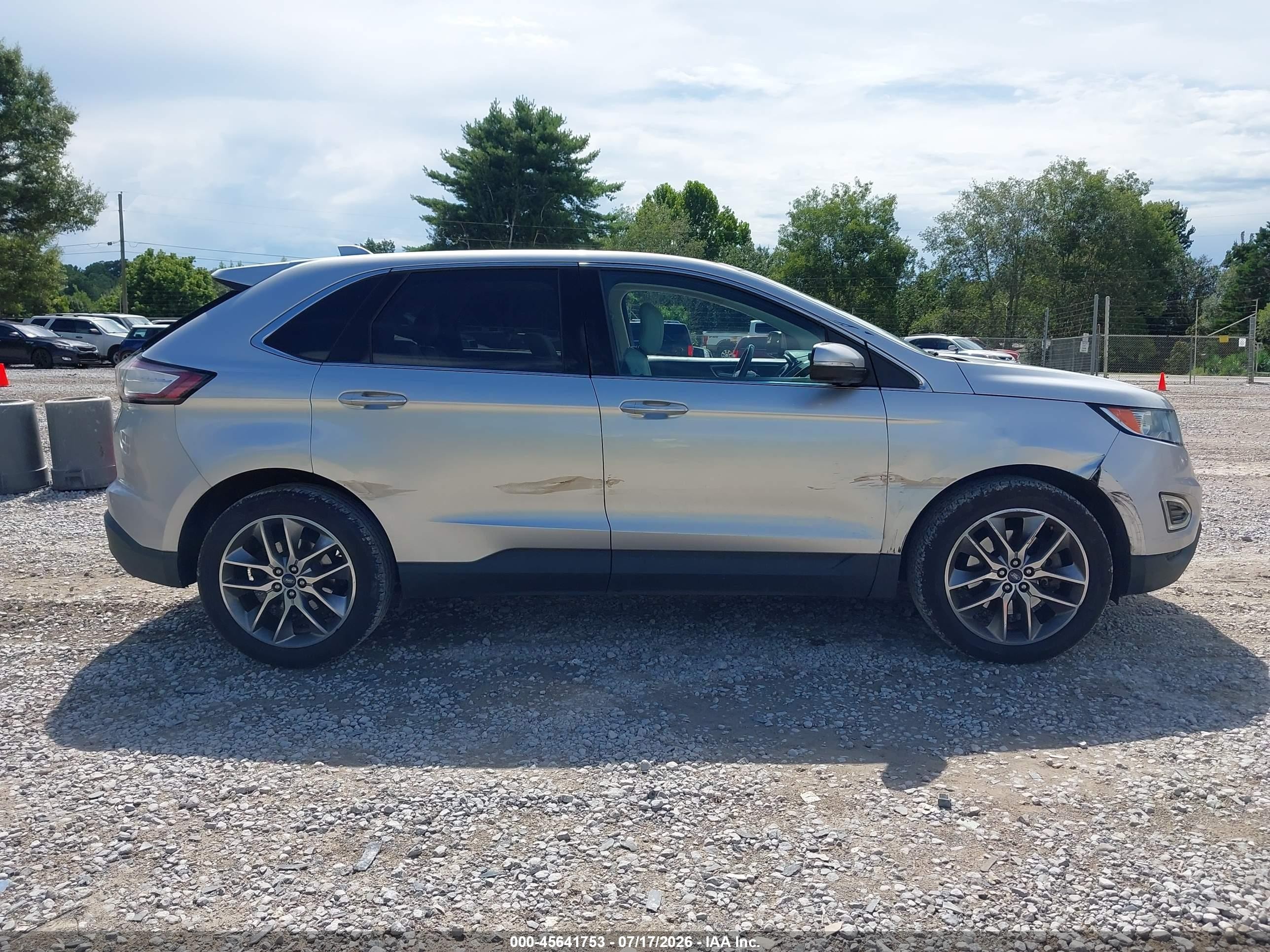 2015 Ford Edge Titanium Silver vin: 2FMTK3K86FBC09306