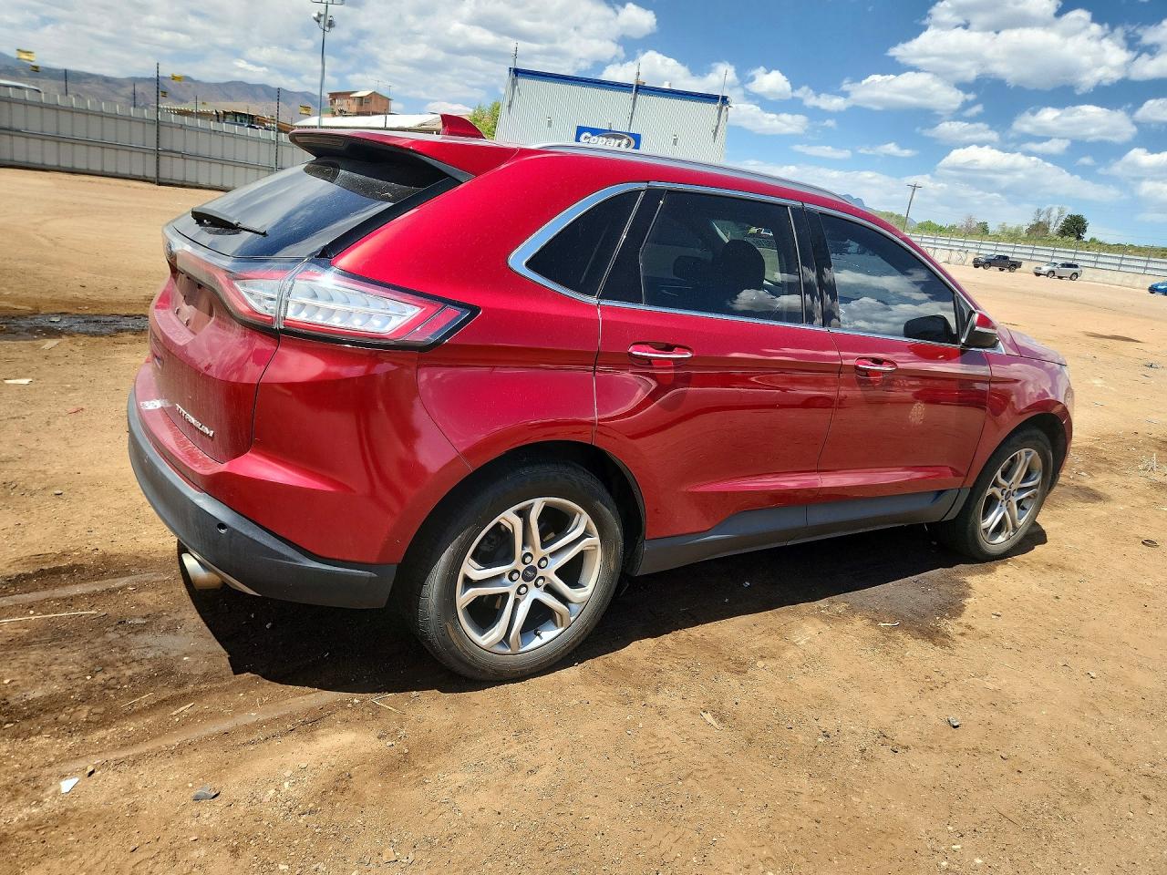 2015 Ford Edge Titanium Maroon vin: 2FMTK3K88FBC39147