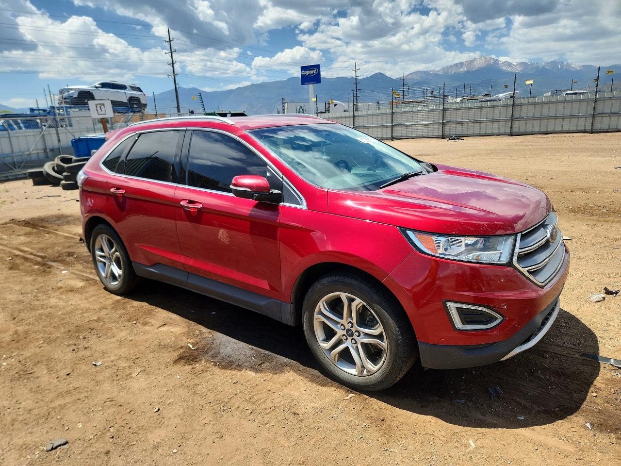 2015 Ford Edge Titanium Maroon vin: 2FMTK3K88FBC39147
