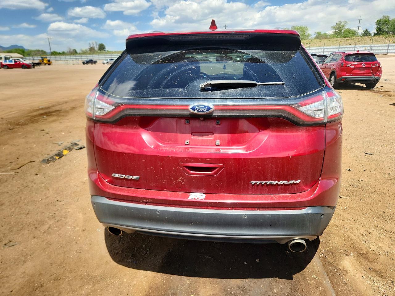 2015 Ford Edge Titanium Maroon vin: 2FMTK3K88FBC39147