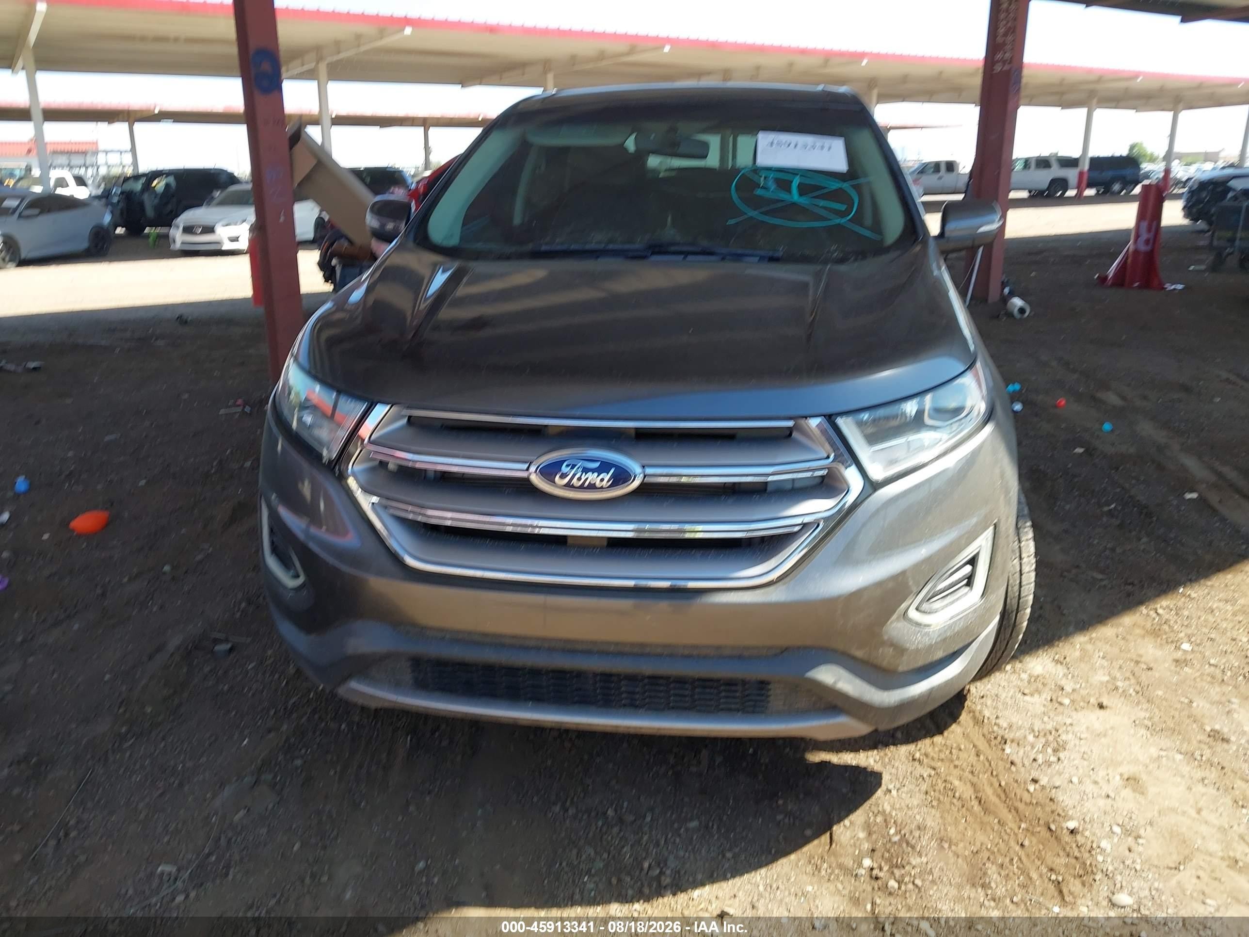 2015 Ford Edge Titanium Серый vin: 2FMTK3K88FBC40265