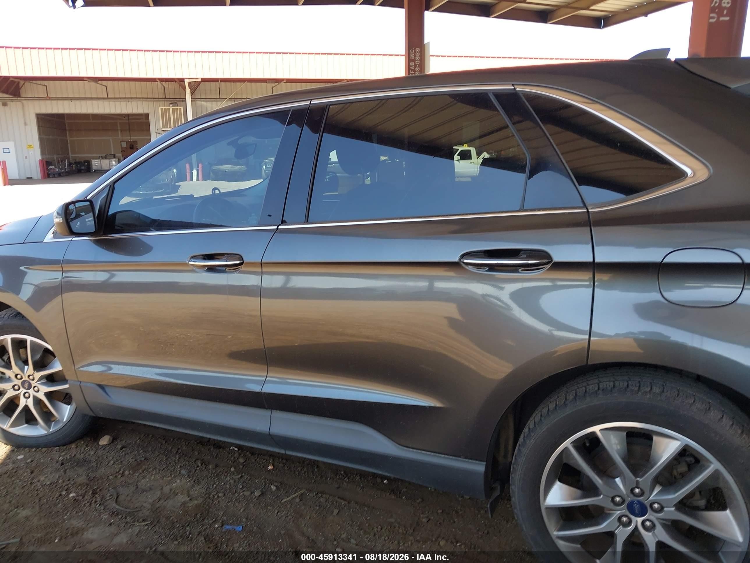 2015 Ford Edge Titanium Серый vin: 2FMTK3K88FBC40265