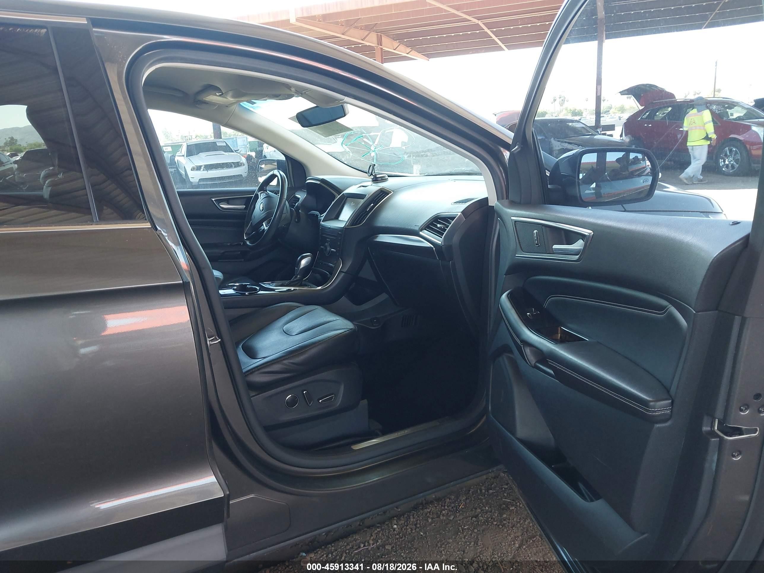 2015 Ford Edge Titanium Серый vin: 2FMTK3K88FBC40265