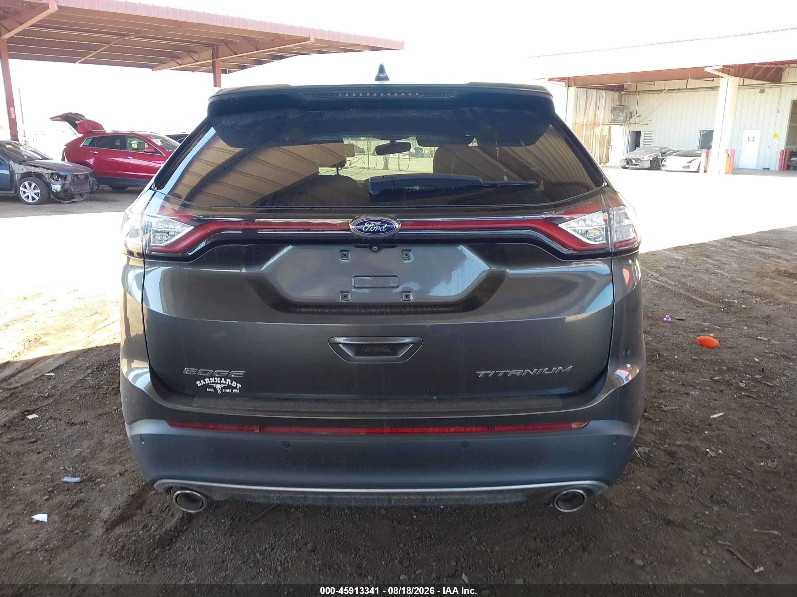 2015 Ford Edge Titanium Серый vin: 2FMTK3K88FBC40265